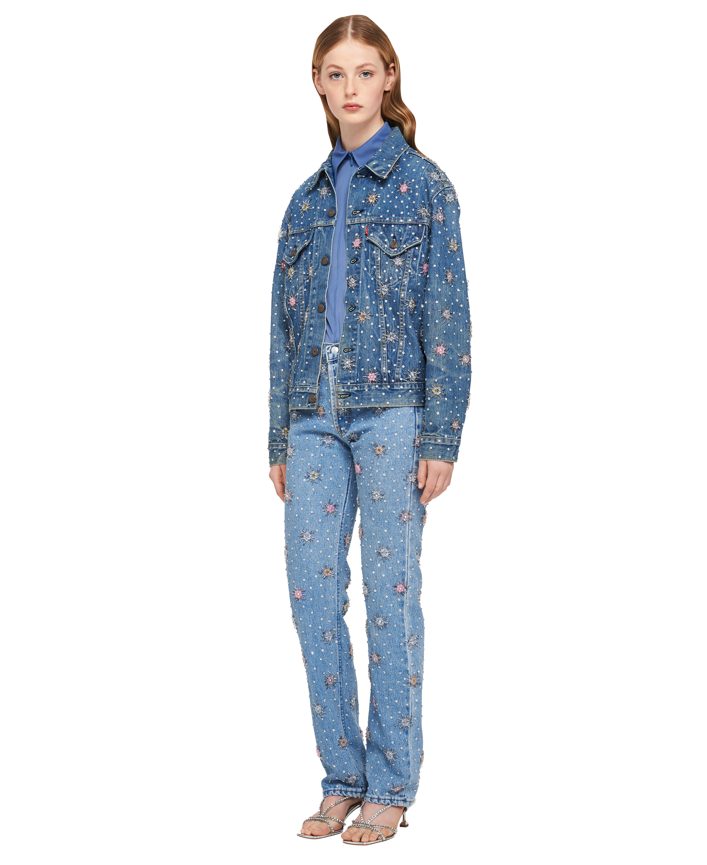 Upcycled Denim Jacket Levis Miu Miu Miu Miu Levi's Jeans NIGERIAN