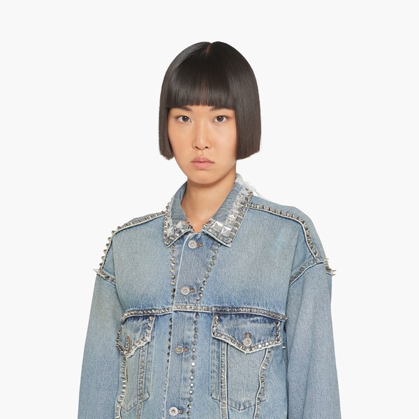 studded denim jacket