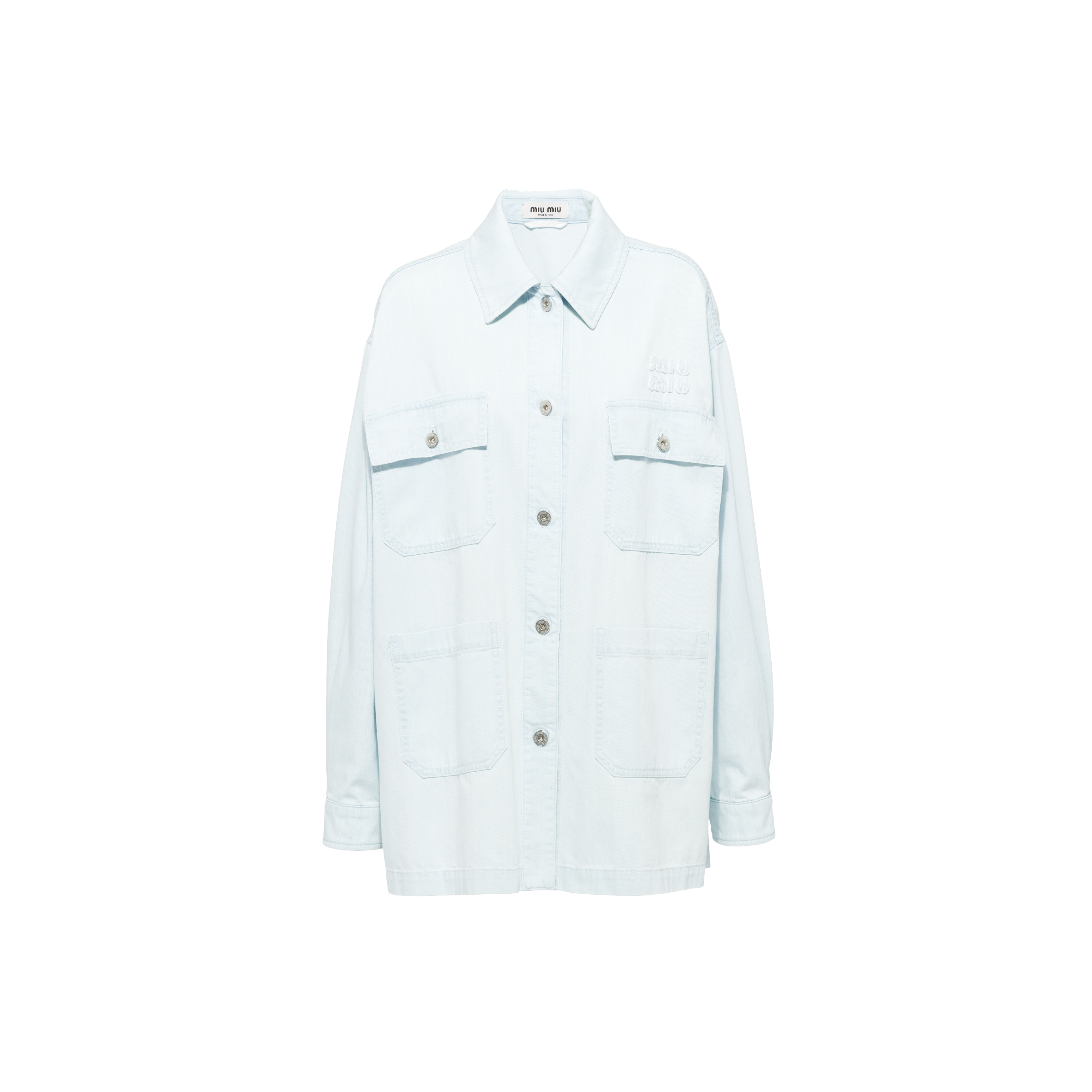 Light Blue Denim Blouson Jacket MIU MIU light-blue-denim-blouson-jacket-miu-miu