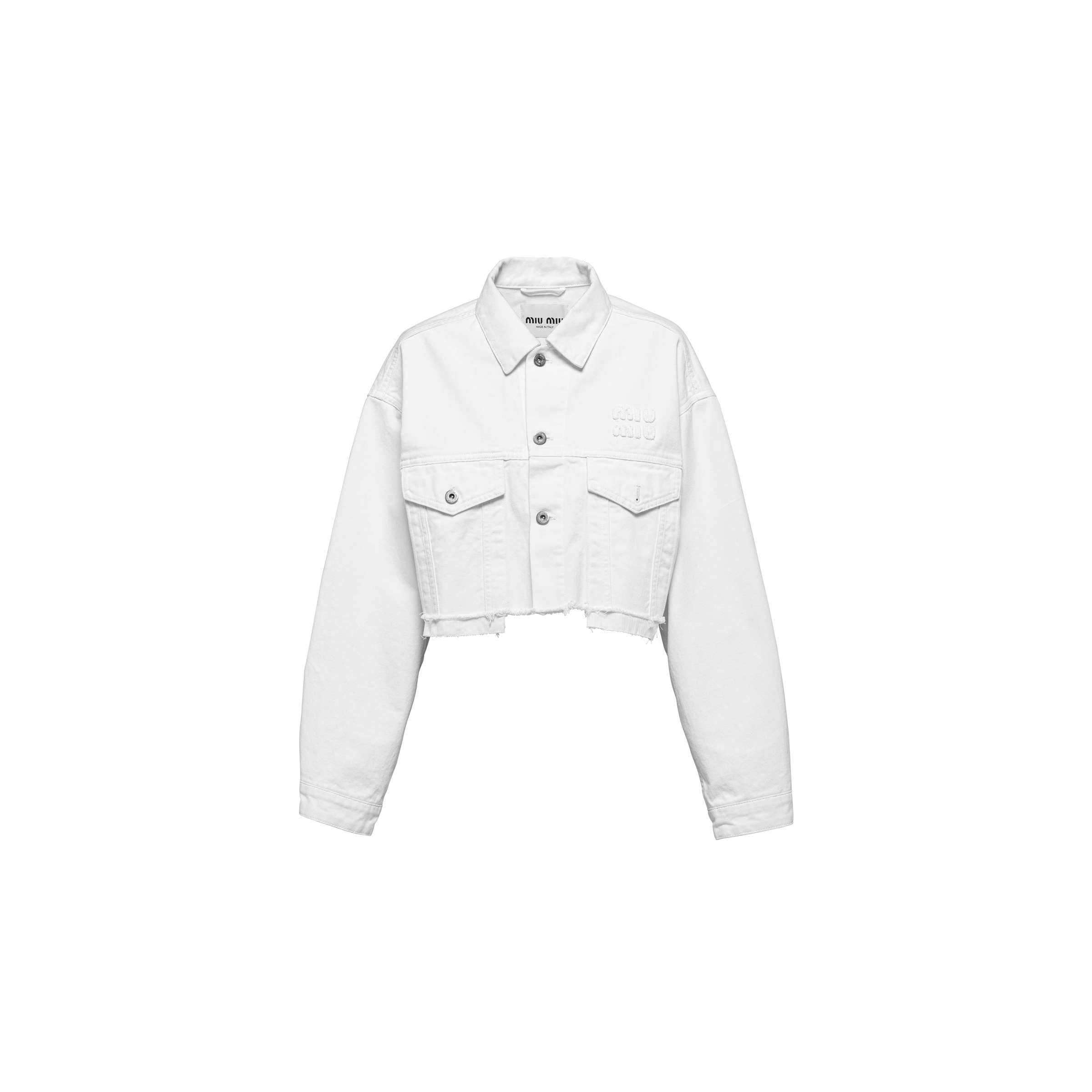 Denim blouson jacket