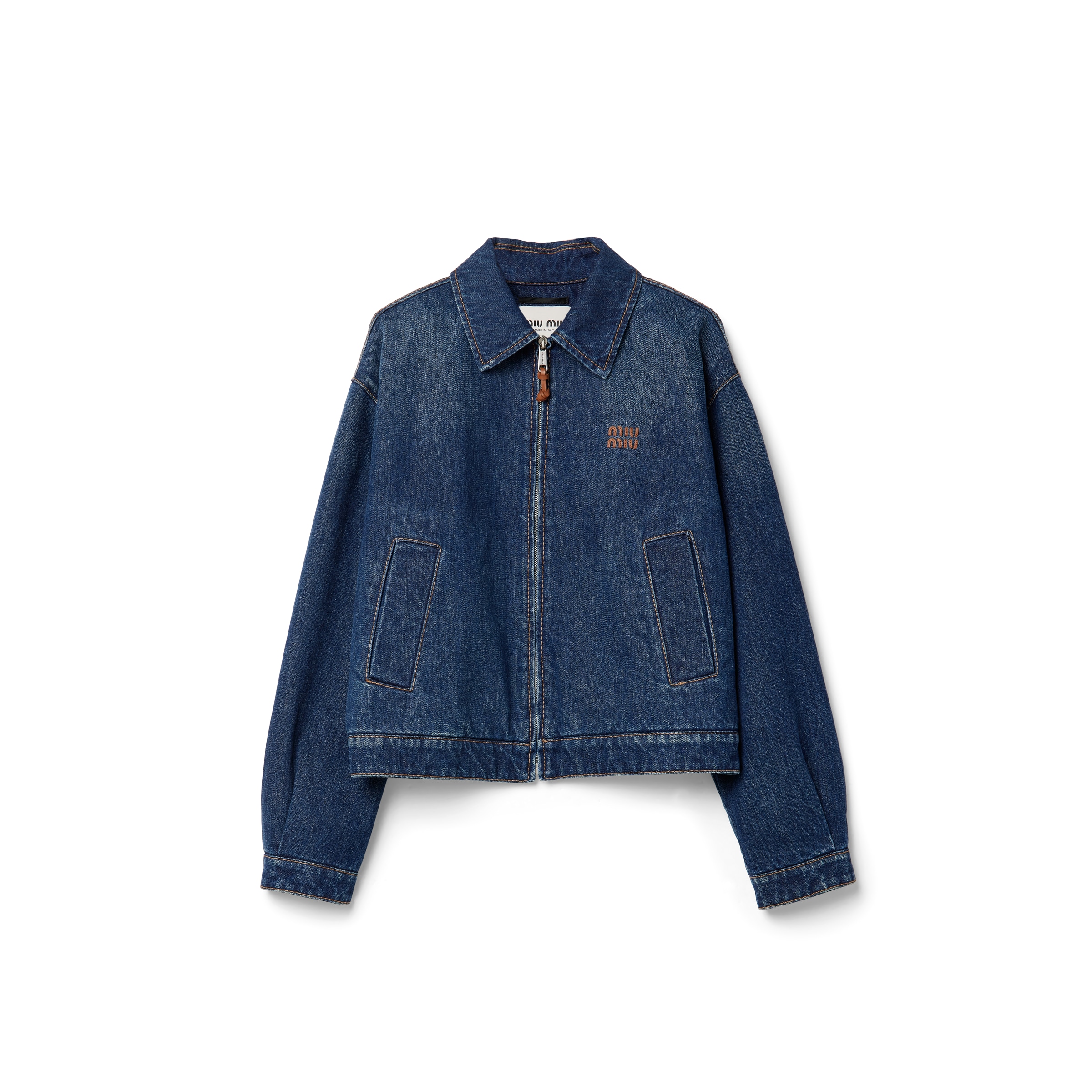 Miu Miu Denim Trucker Jacket, Woman, Navy, Size 40