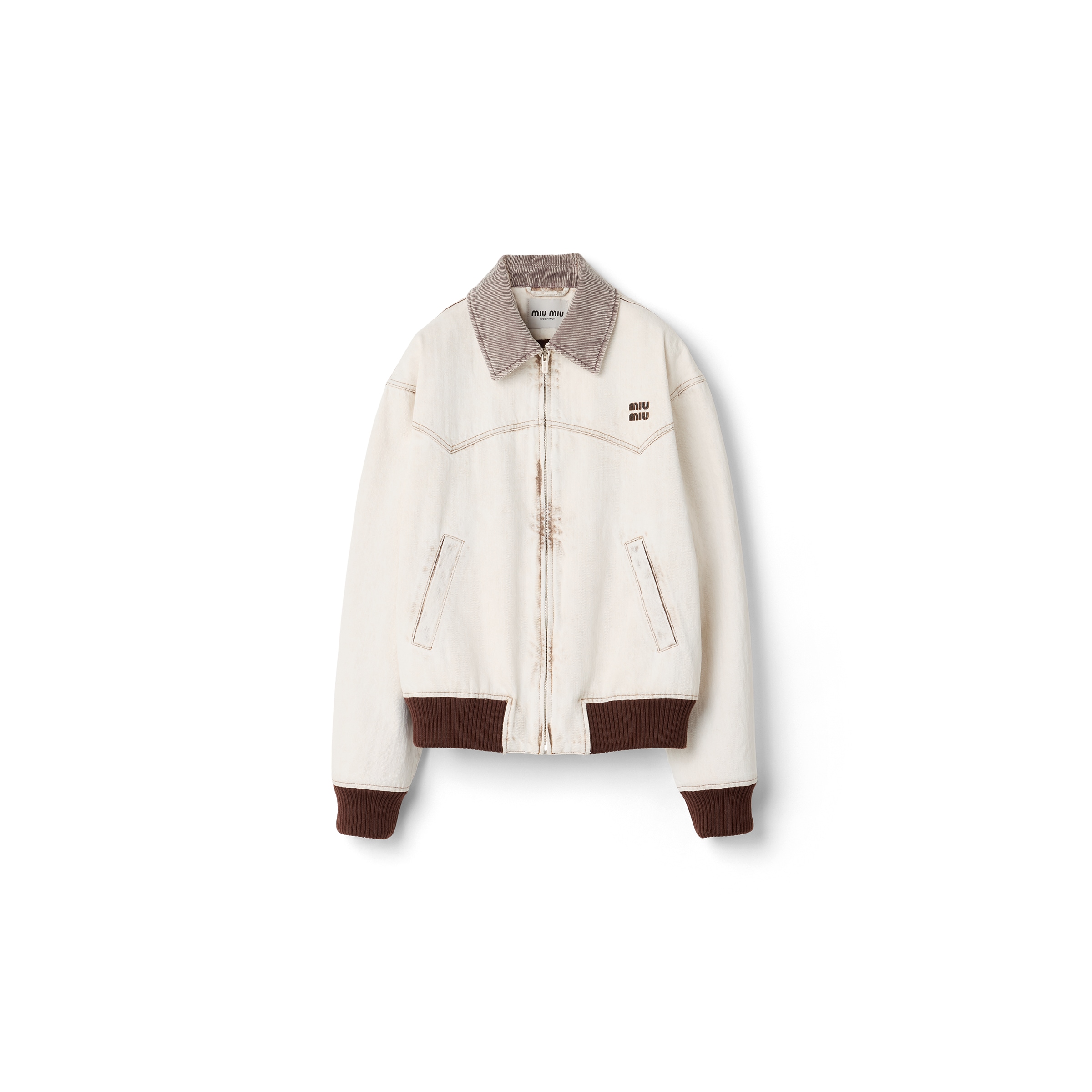 Miu Miu Sobrecamisa De Denim, Mujer, Blanco, Talla 42