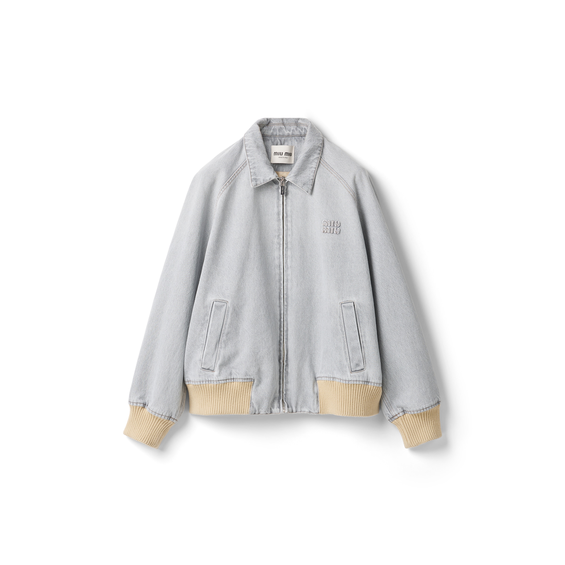 Miu Miu Sobrecamisa De Denim, Mujer, Gris, Talla 38