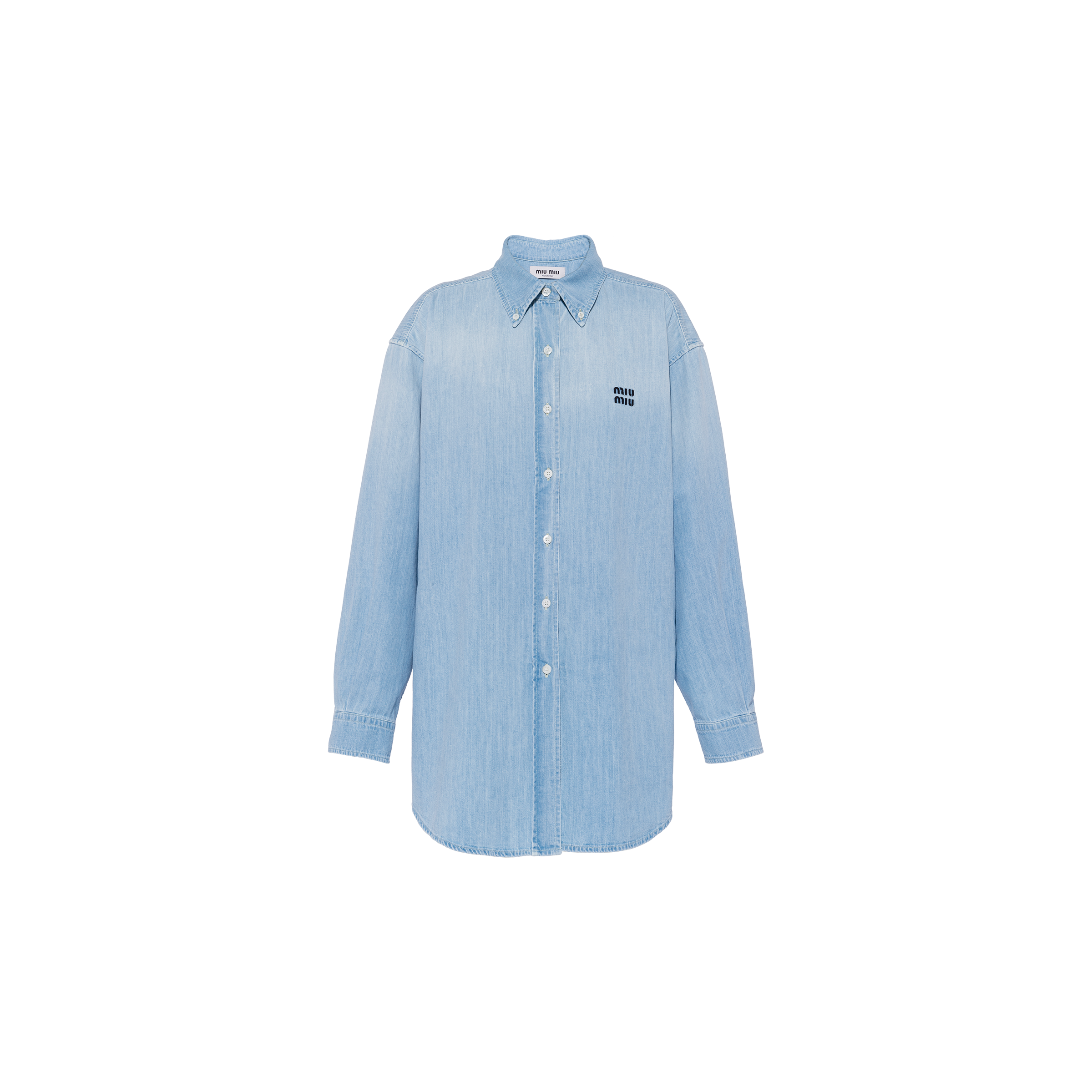 Chambray Shirt Sapphire Blue Miu Miu