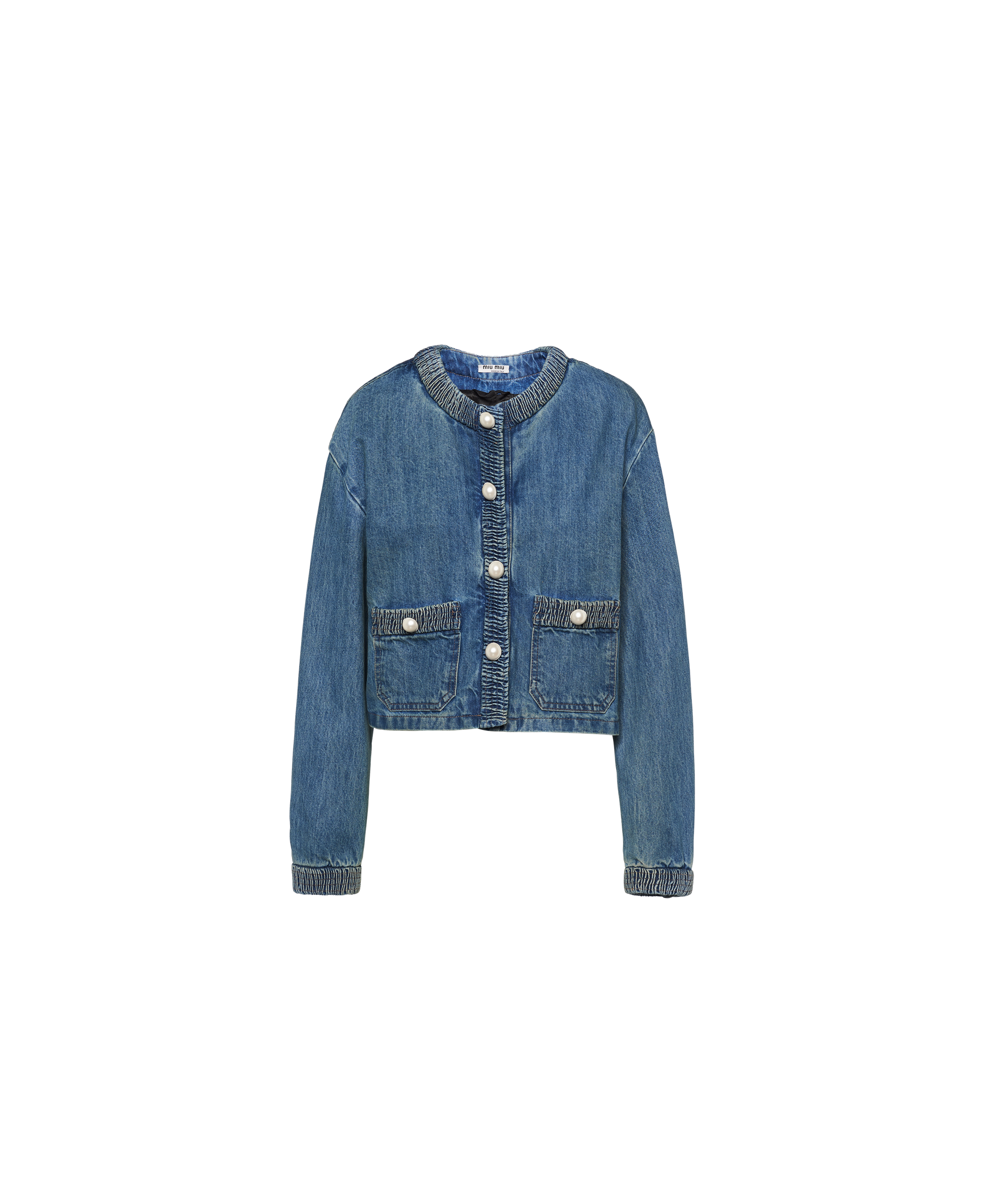 Denim jacket | Miu Miu GWG110_1VZV_F0013