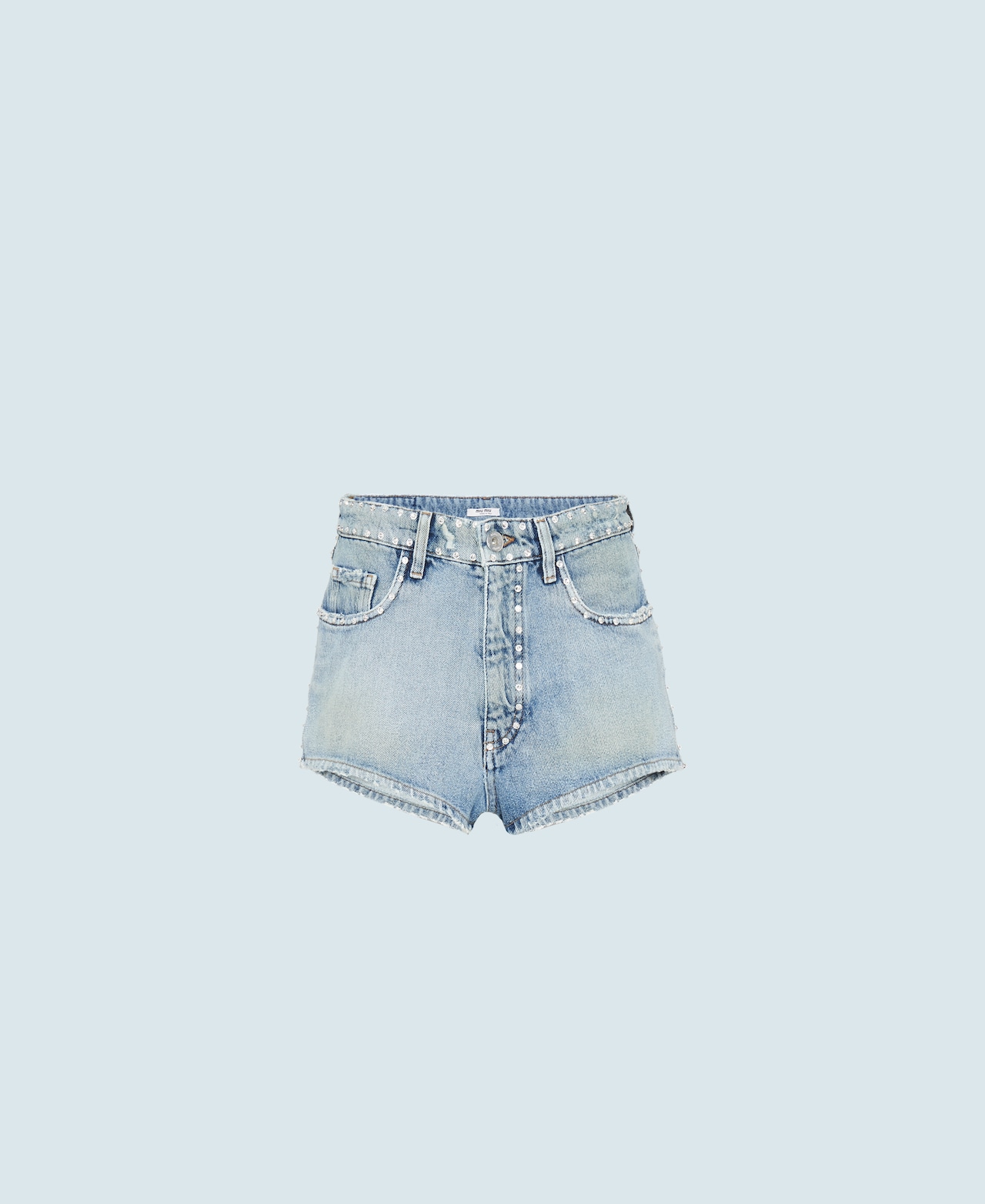 embellished jean shorts