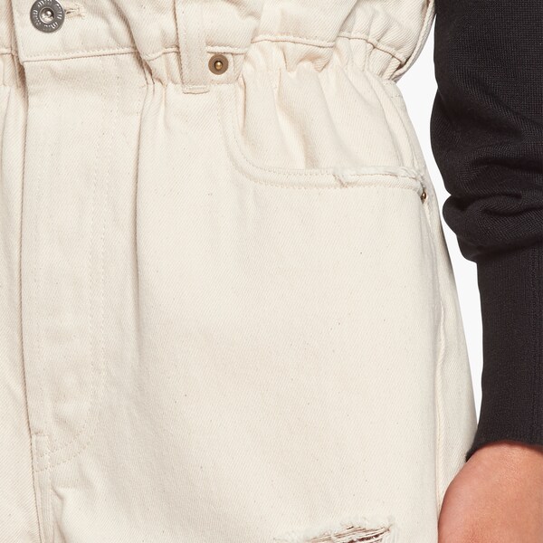 Shorts in denim ecru Ecru | Miu Miu