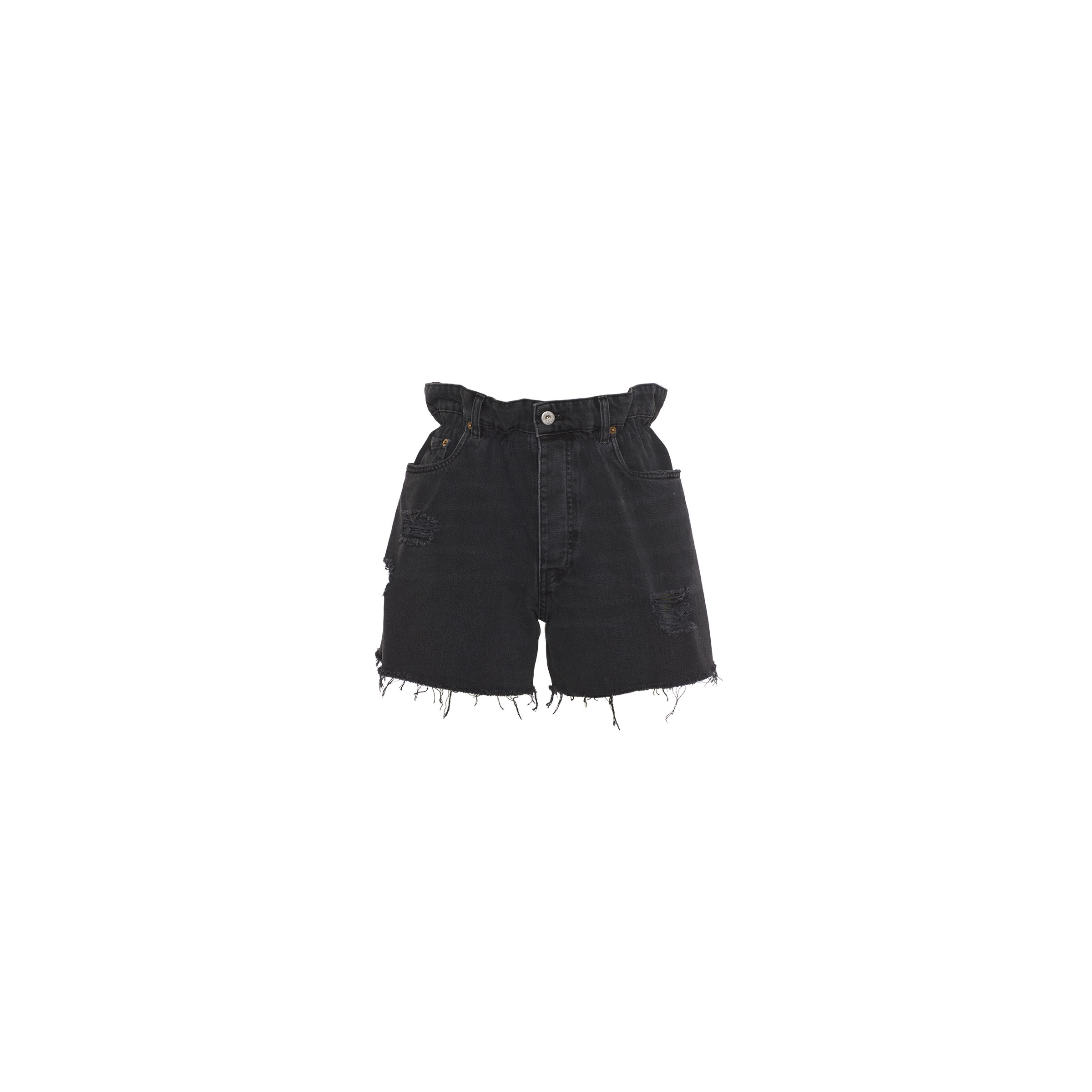 MIU MIU BLACK DENIM SHORTS