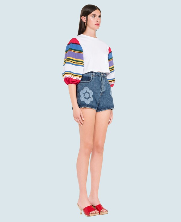 iconic denim shorts