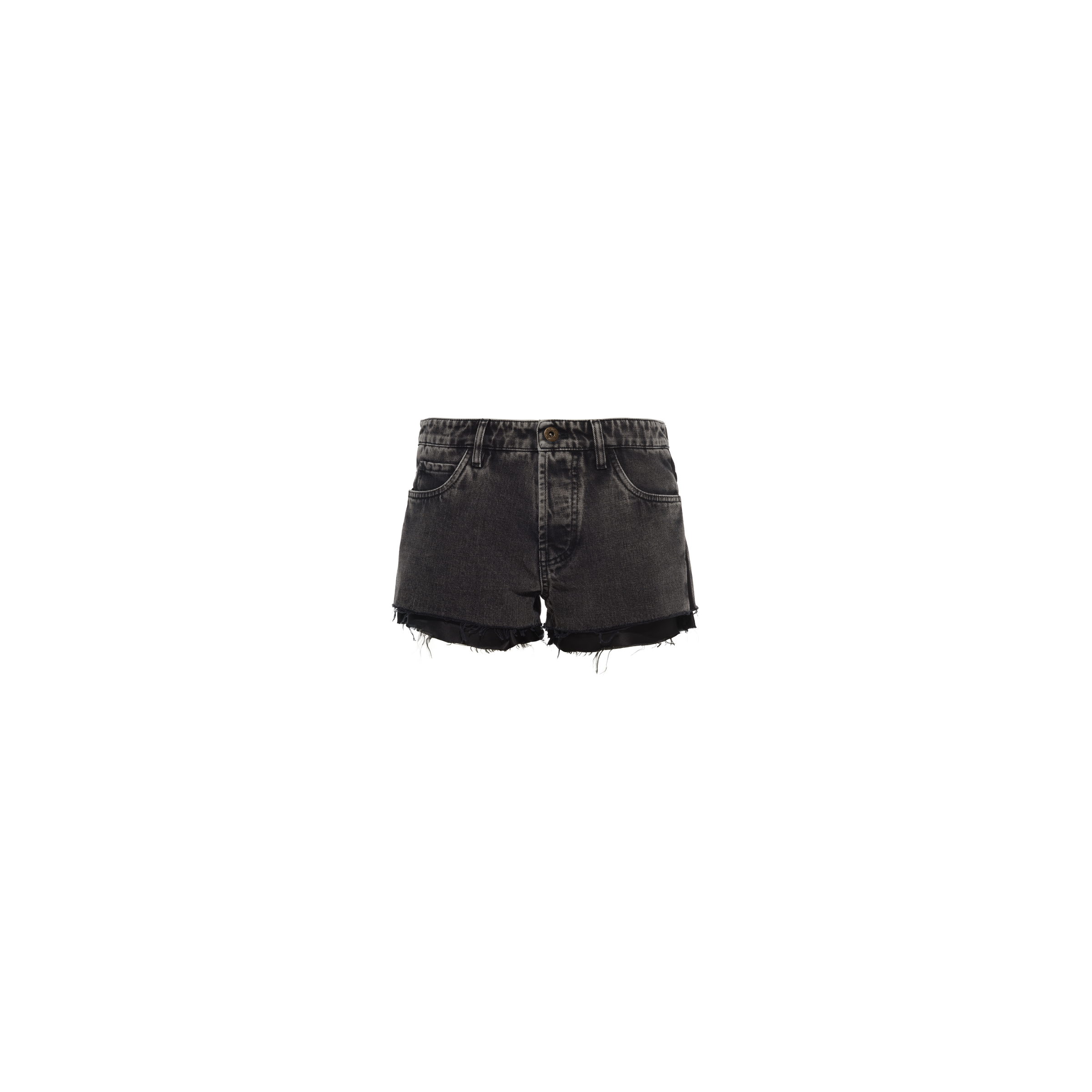Black Black denim shorts MIU MIU