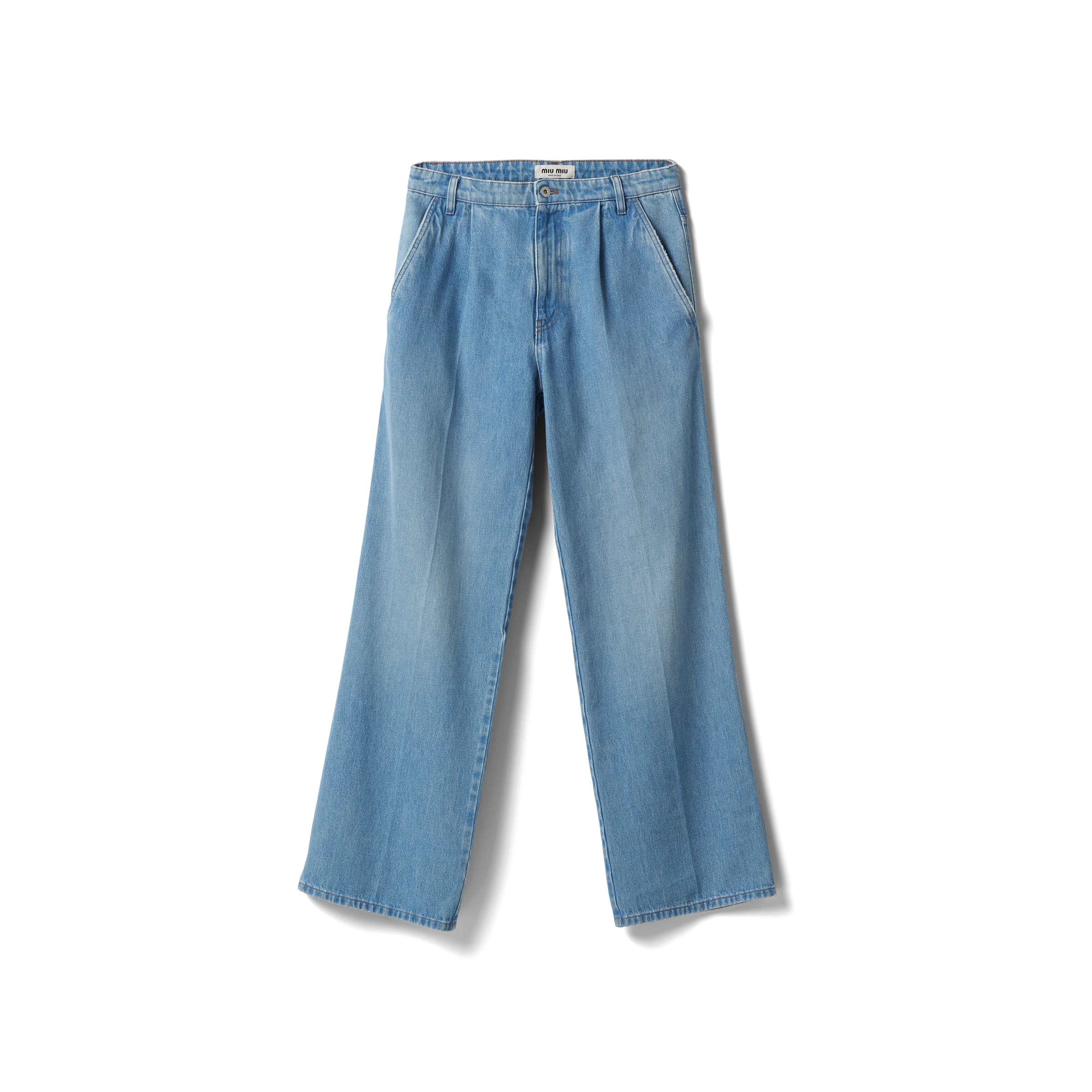 Miu Miu Jean En Denim, Femme, Bleu Saphir, Taille 38
