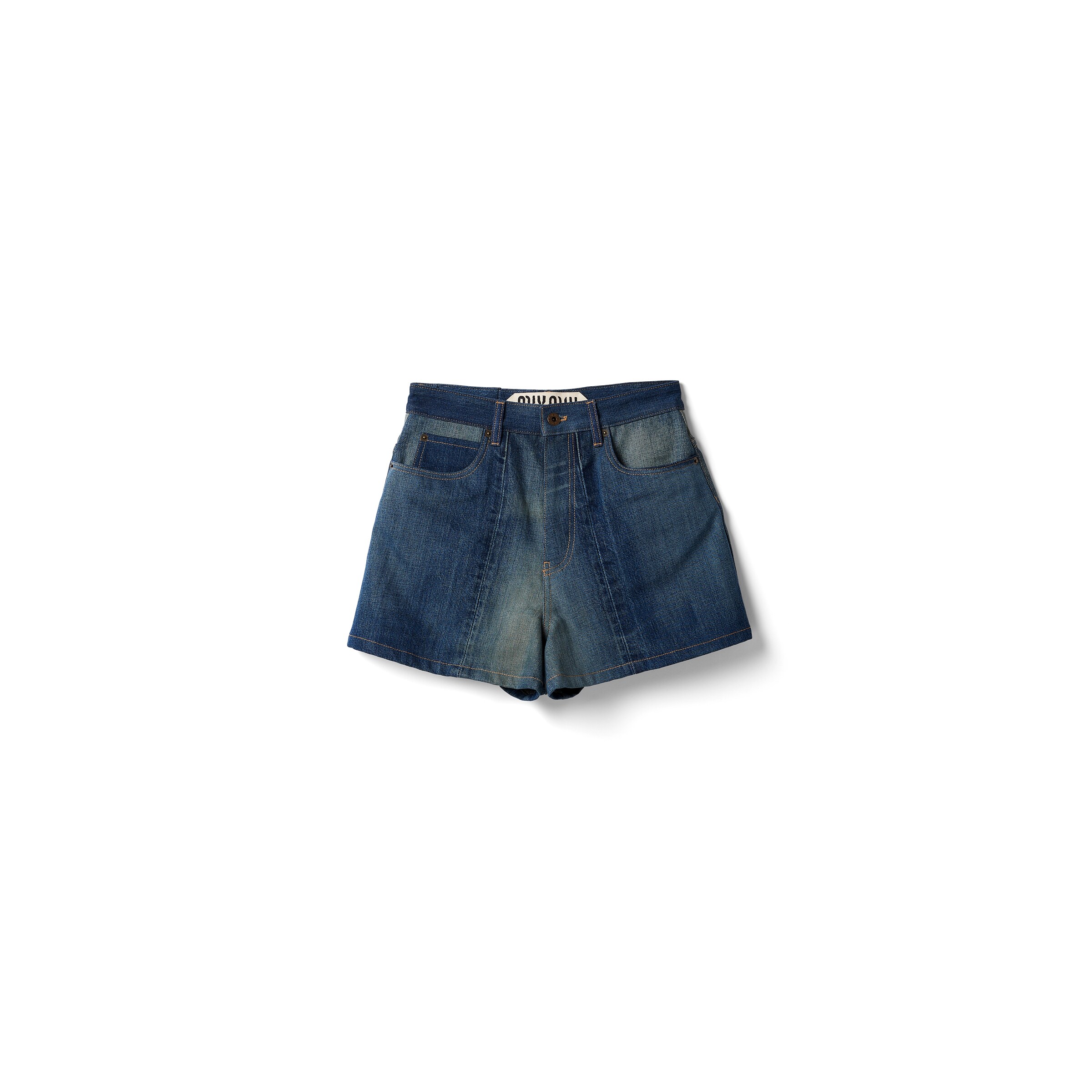 Miu Miu Short En Denim, Femme, Bleu, Taille 25
