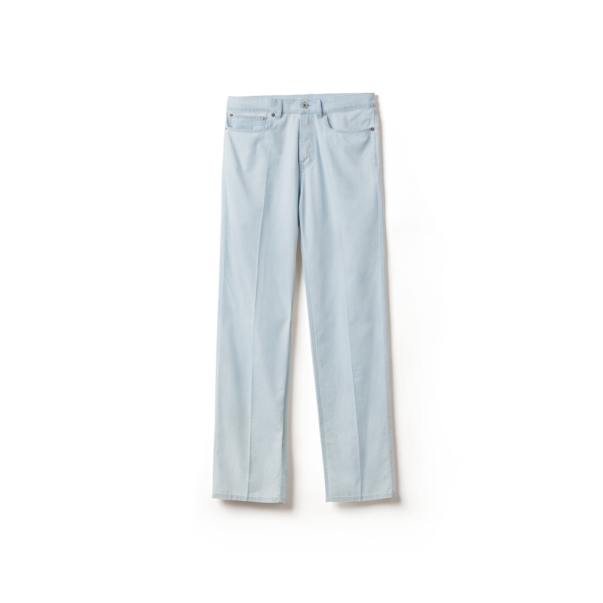 Miu Miu Jean À Cinq Poches En Denim Chambray, Femme, Bleu Clair, Taille 24