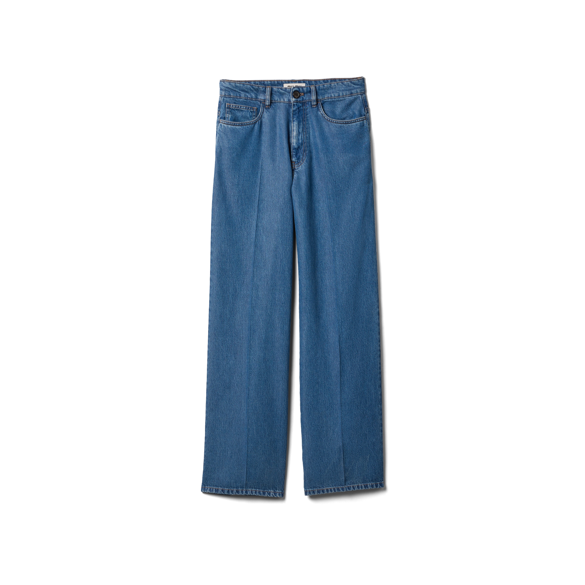 Miu Miu Jean À Cinq Poches En Denim, Femme, Bleu, Taille 29