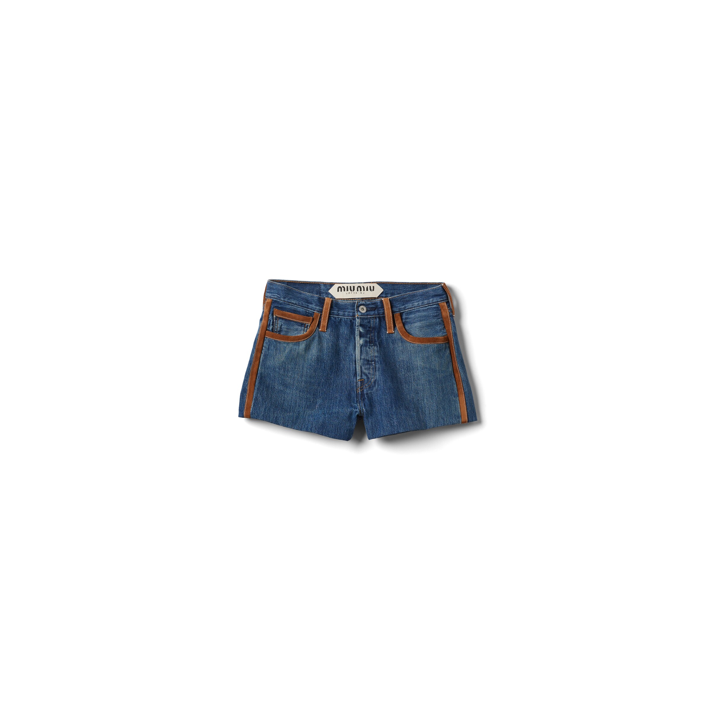 Miu Miu Short En Denim, Femme, Bleu, Taille 26