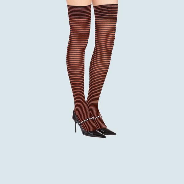 Calze Autoreggenti In Cotone Miu Miu Mcz263 Ceq F091f