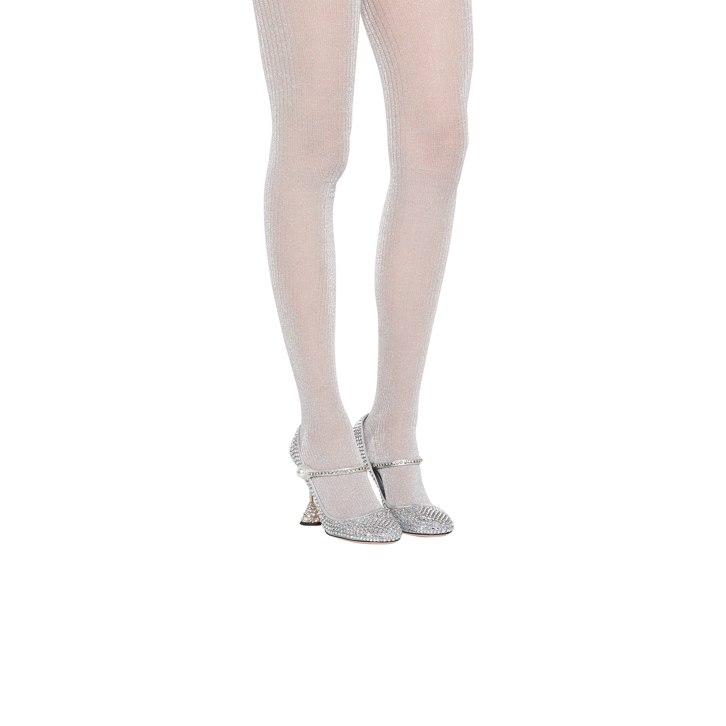 silver glitter tights