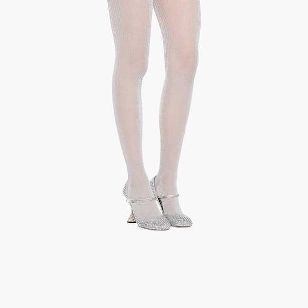 Lurex tights Silver | Miu Miu