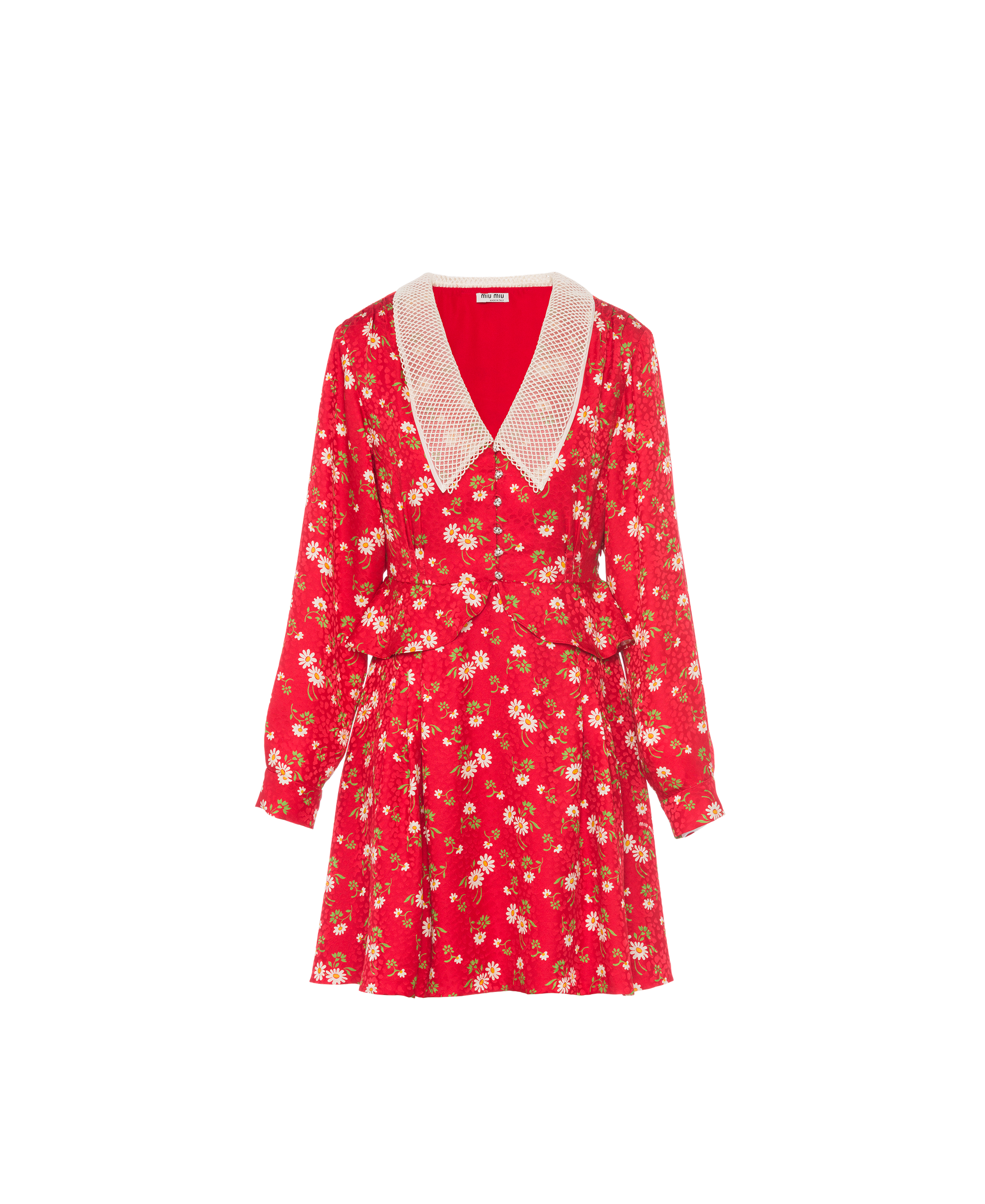 jacquard red dress