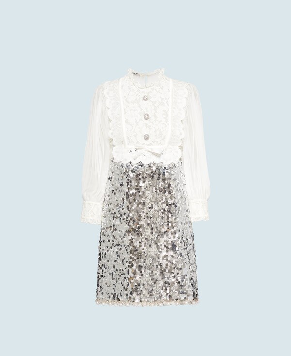 black and white sparkly dress