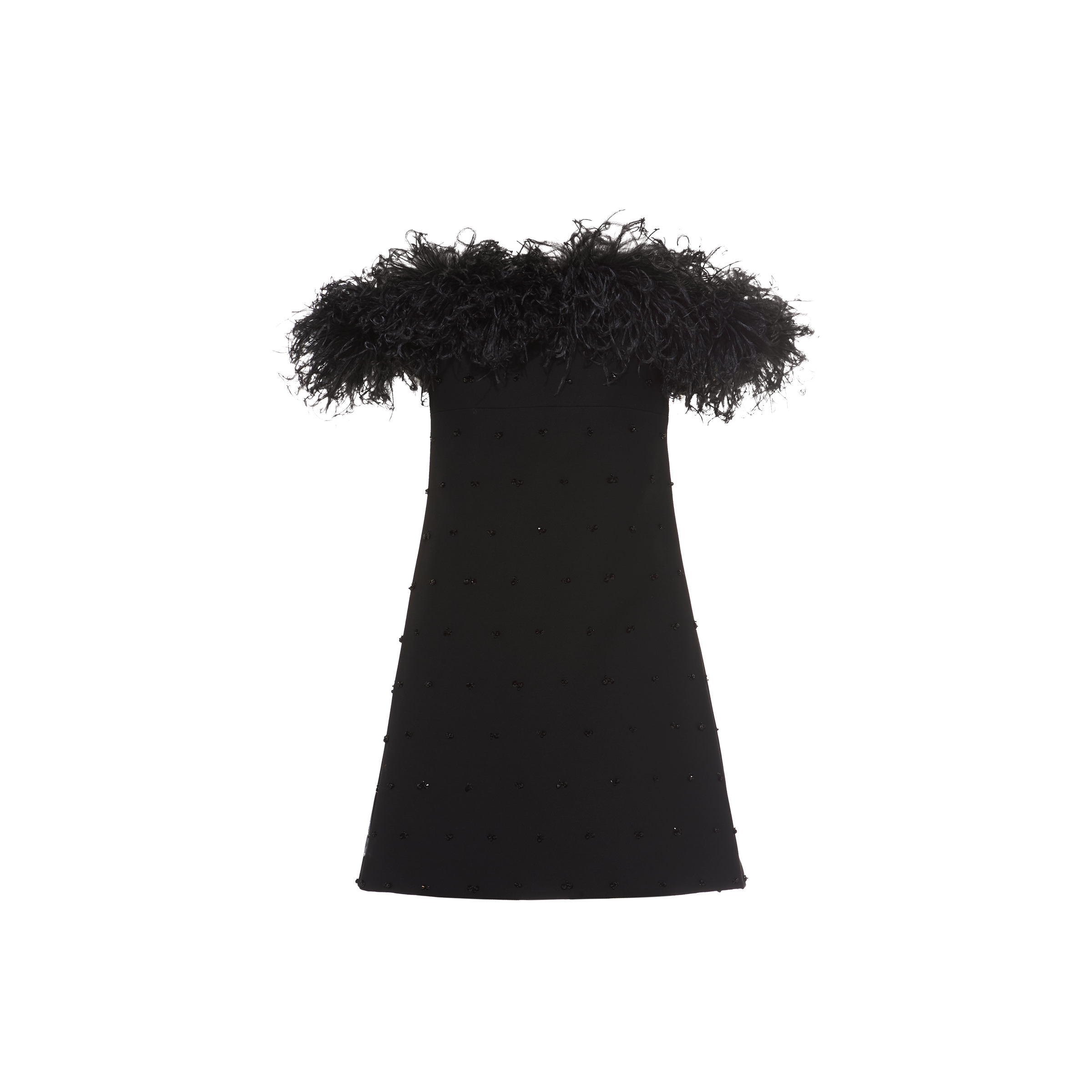 Embroidered Tricotine Dress Black Miu Miu embroidered-tricotine-dress-black-miu-miu
