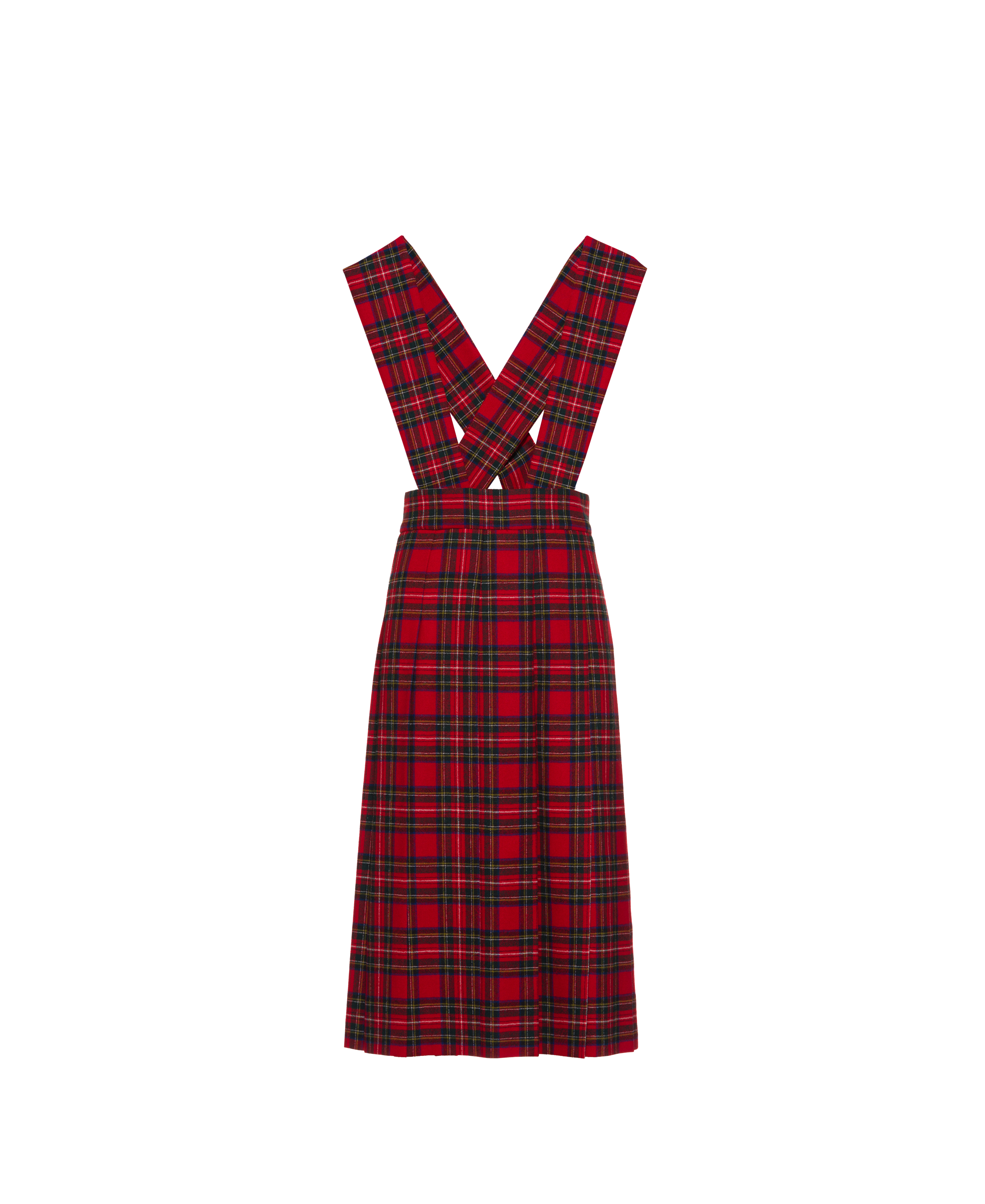 Kariertes Kleid Aus Toile Rot Miu Miu