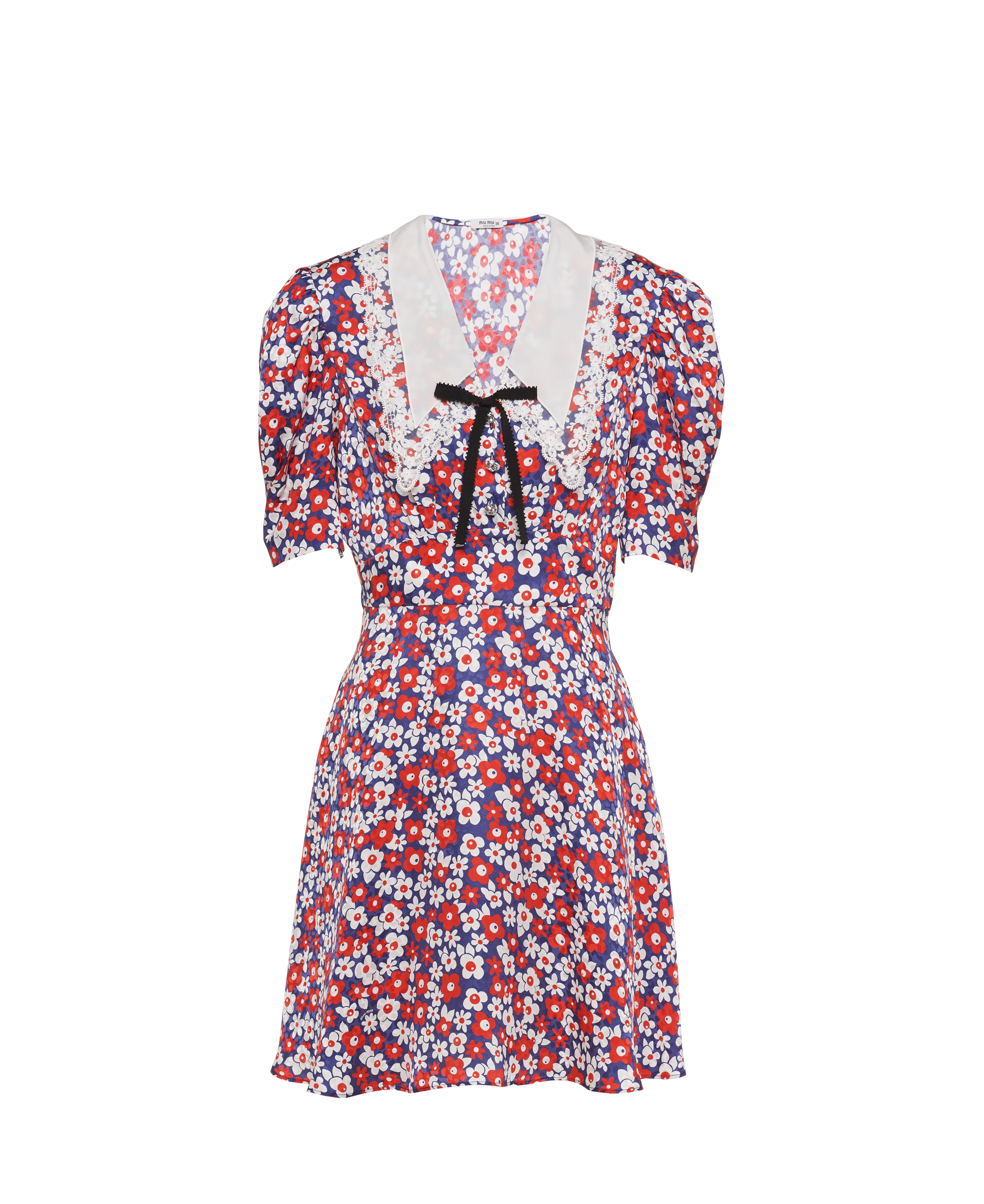 printed satin dress