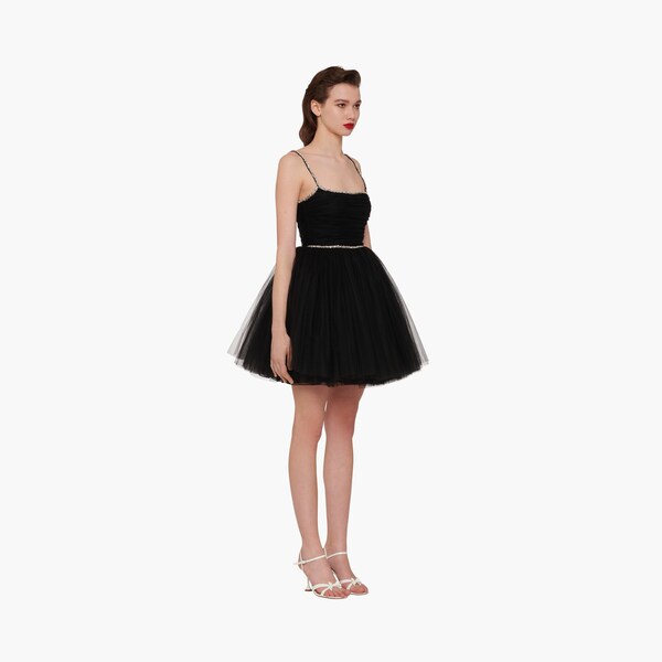 Tulle minidress Black | Miu Miu