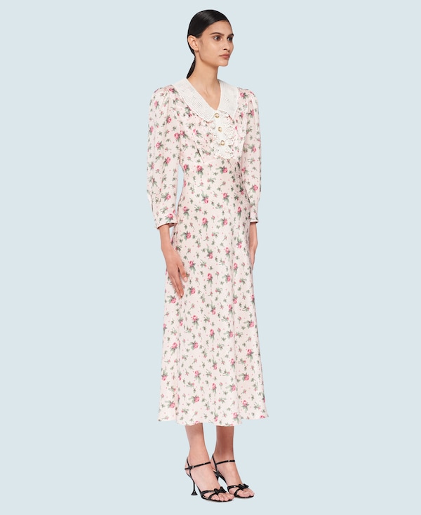Printed satin dress Clearance