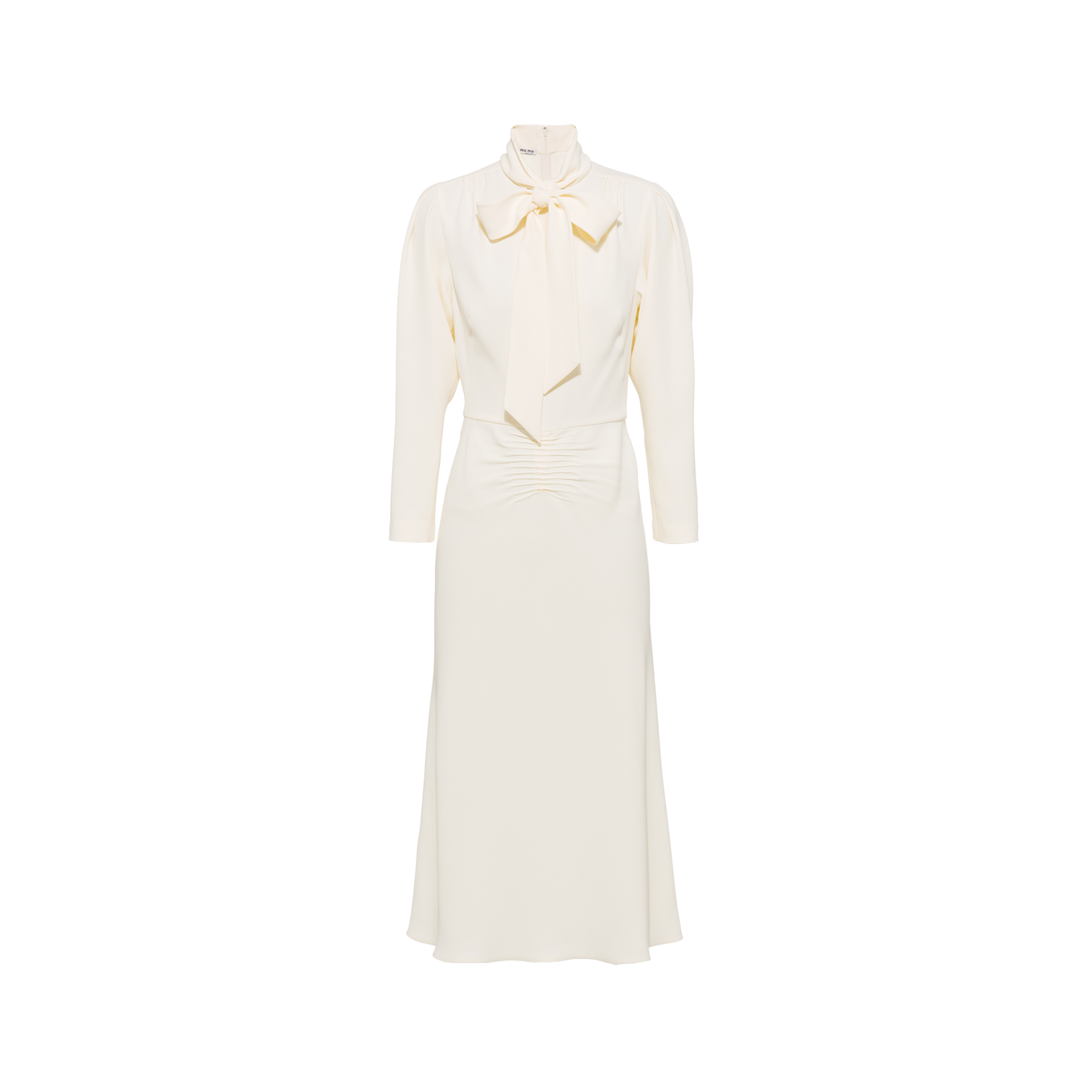 Miu Miu Sablé Dress In Cream | ModeSens