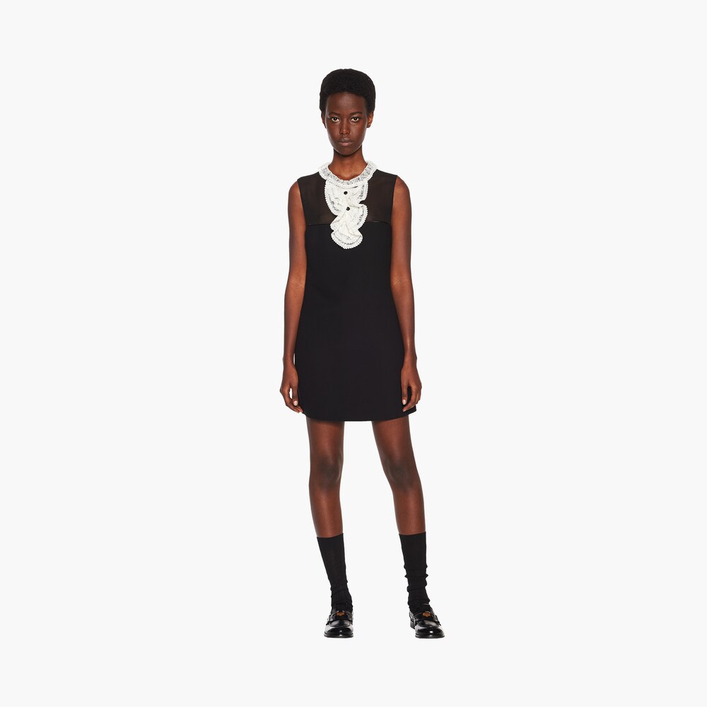 undefined | Cady mini-dress with lace jabot