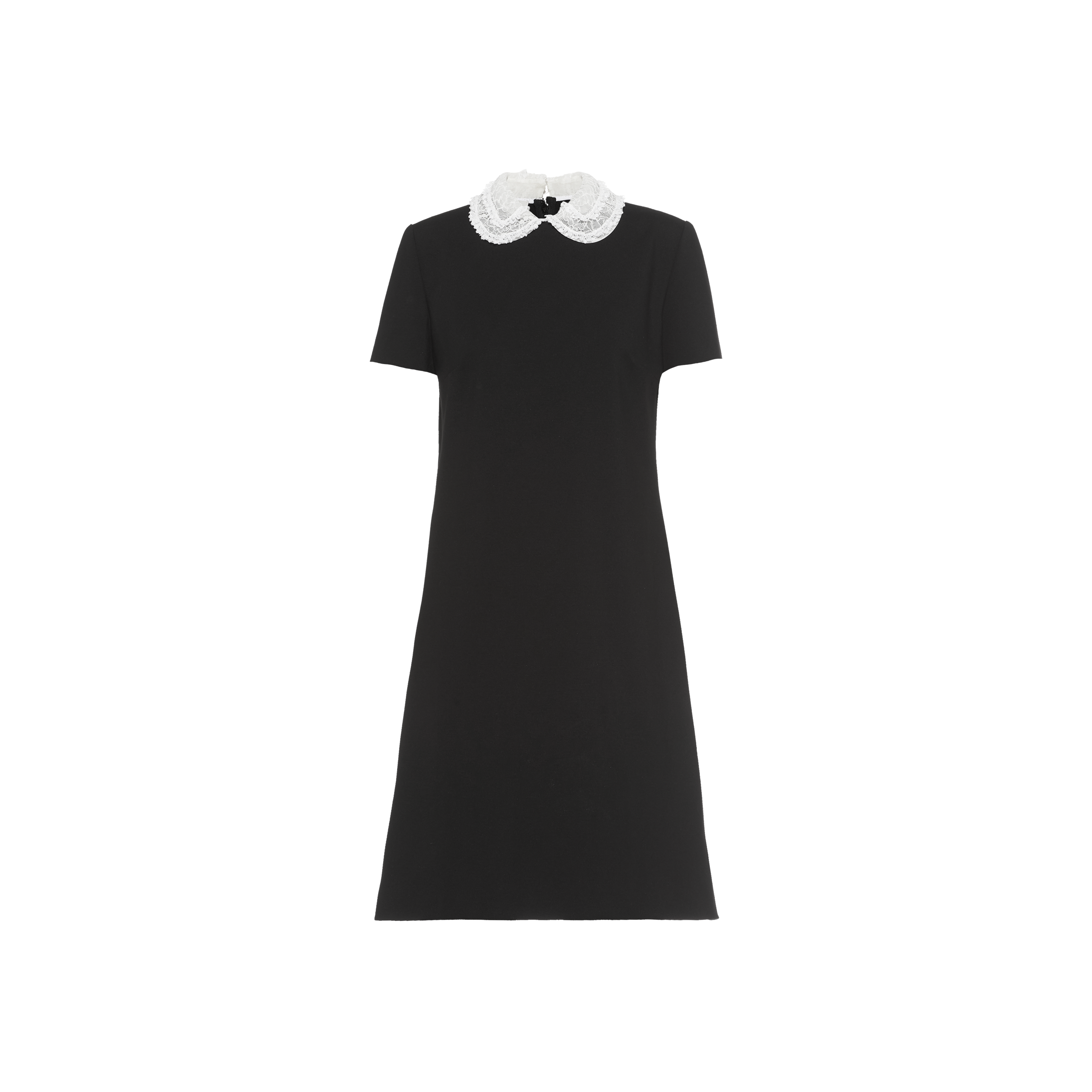 Miu Miu Jersey Dress With Lace In Black | ModeSens