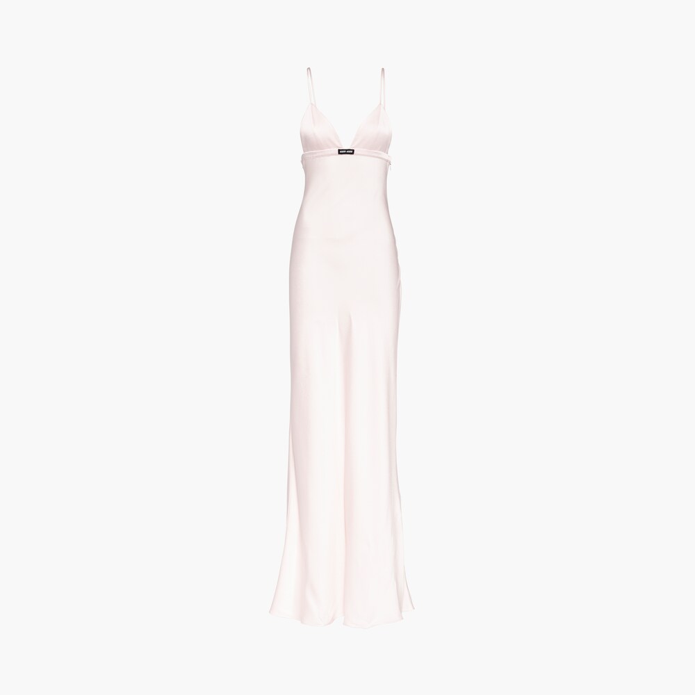 miumiu.com | Robe longue en soie