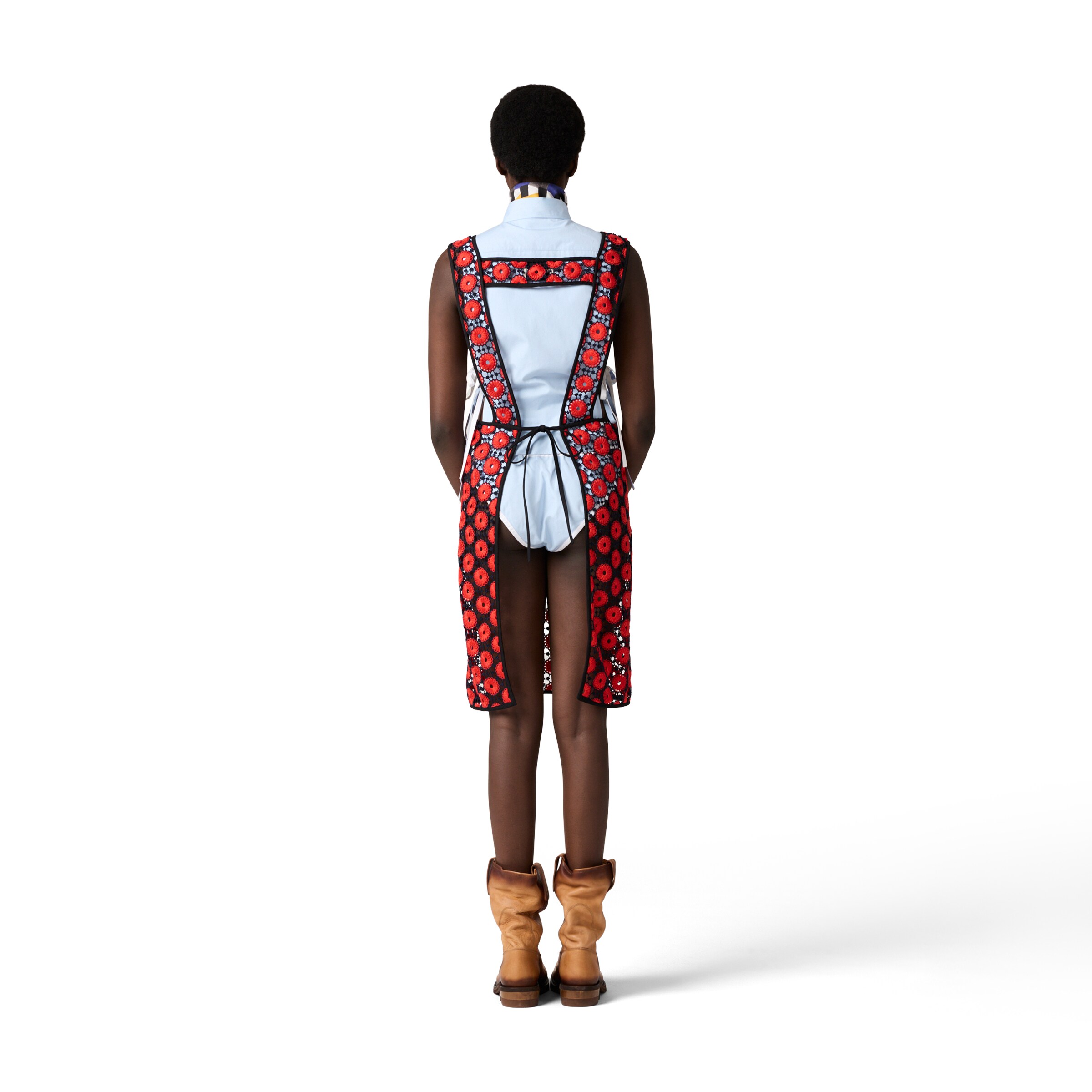 Miu Miu Macramé Apron In Red