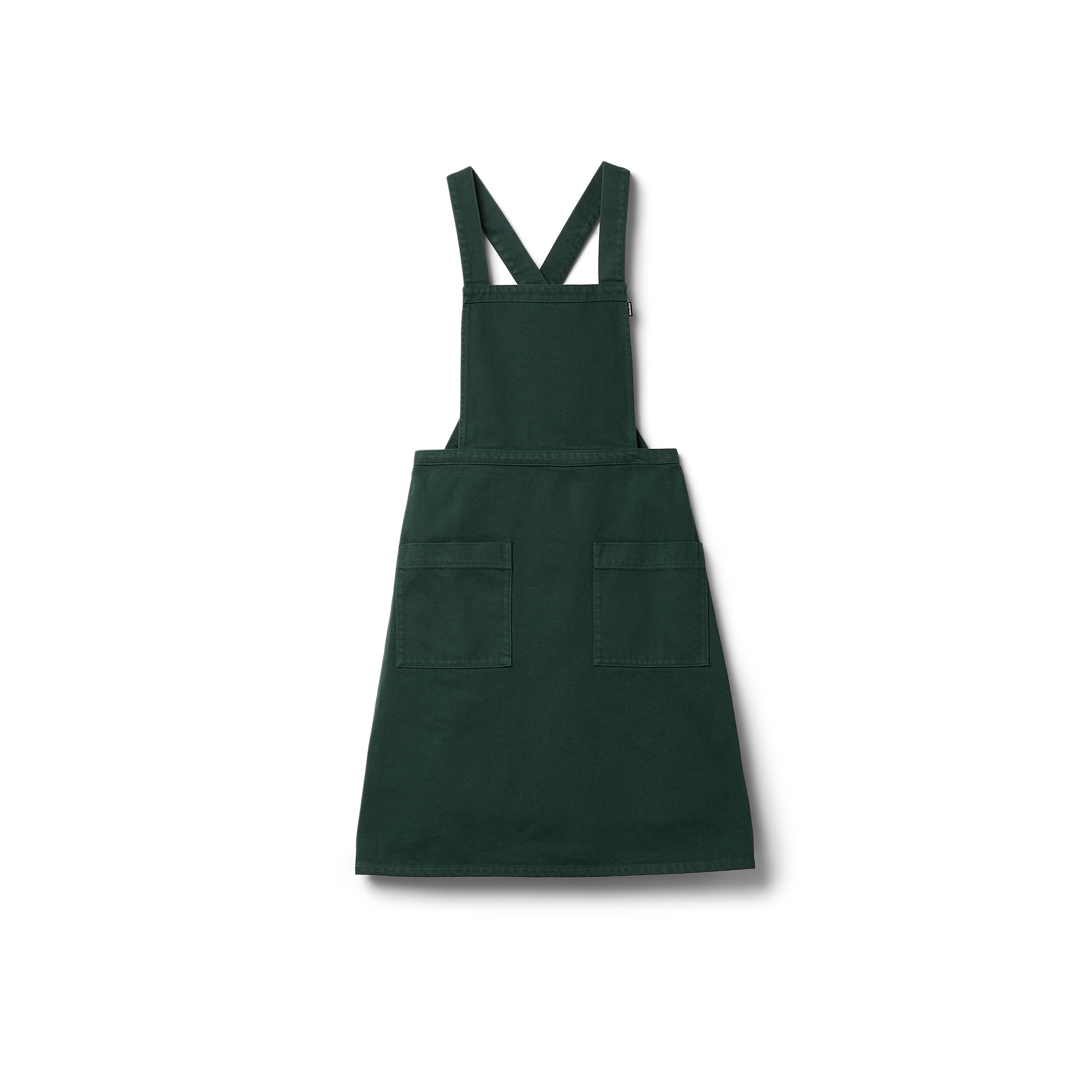 Miu Miu Garment-dyed Gabardine Apron Dress, Woman, Bottle Green, Size 38