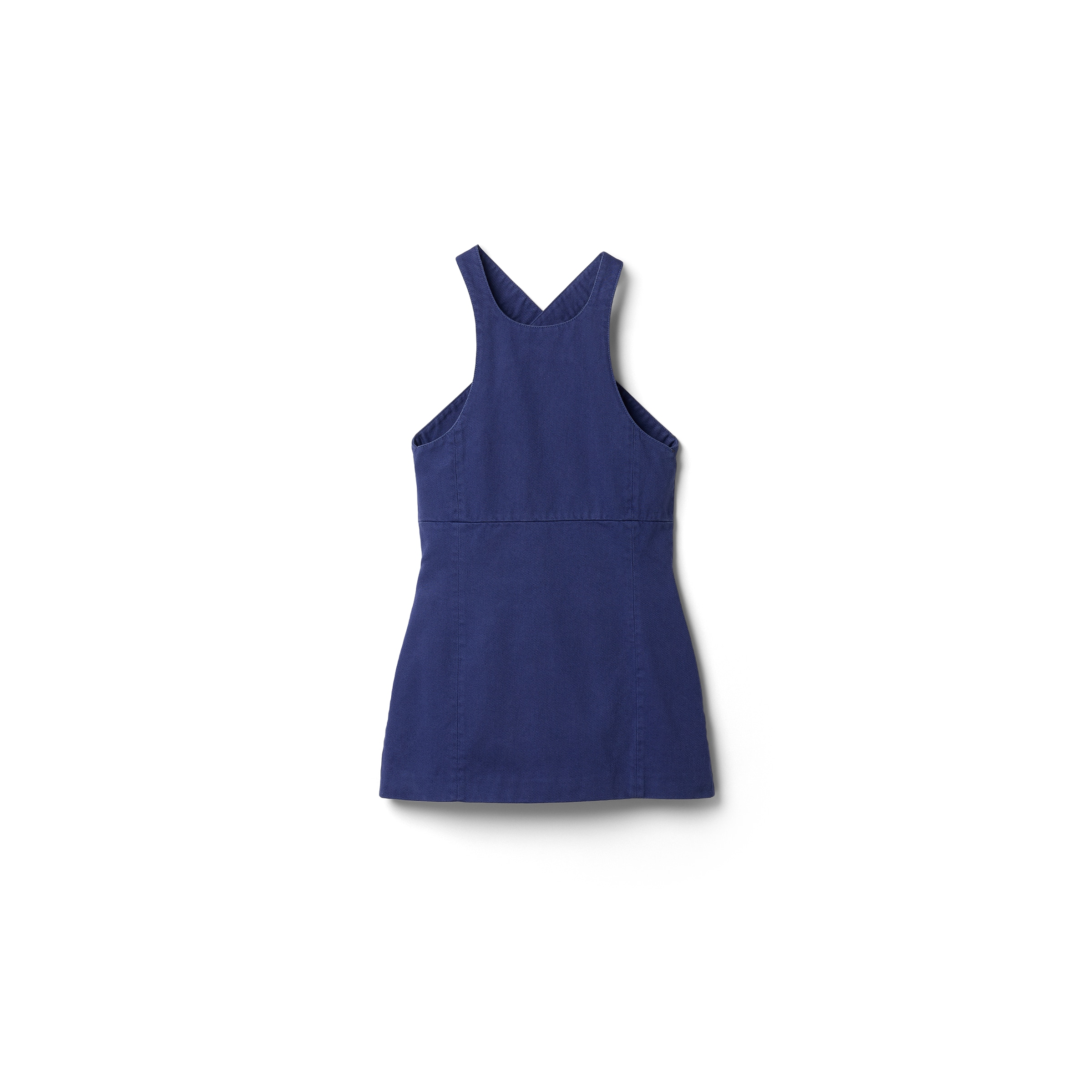 Miu Miu Garment-dyed Gabardine Mini-dress, Woman, Ink Blue, Size 38