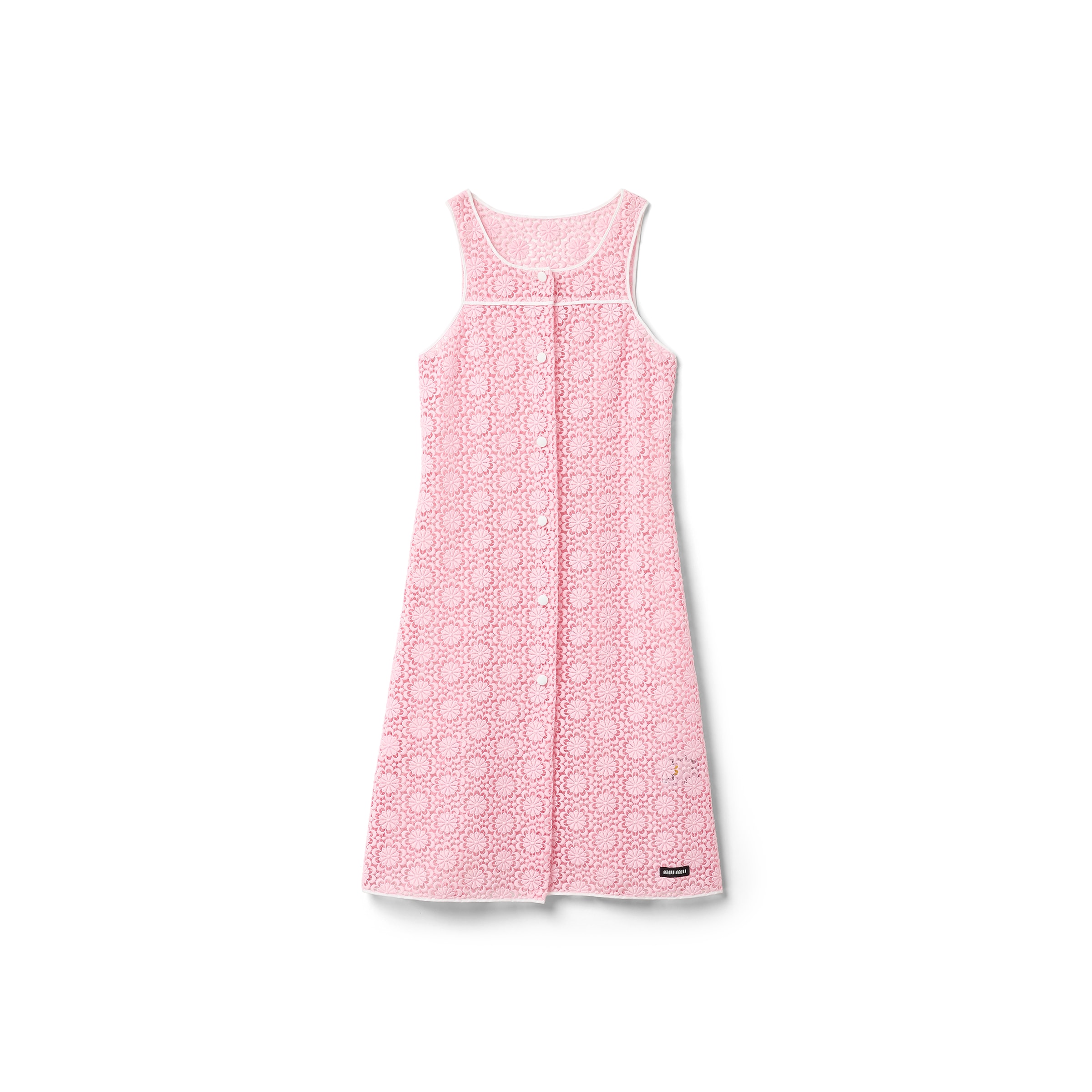 Miu Miu Vestido De Macramé, Mujer, Rosa, Talla 38