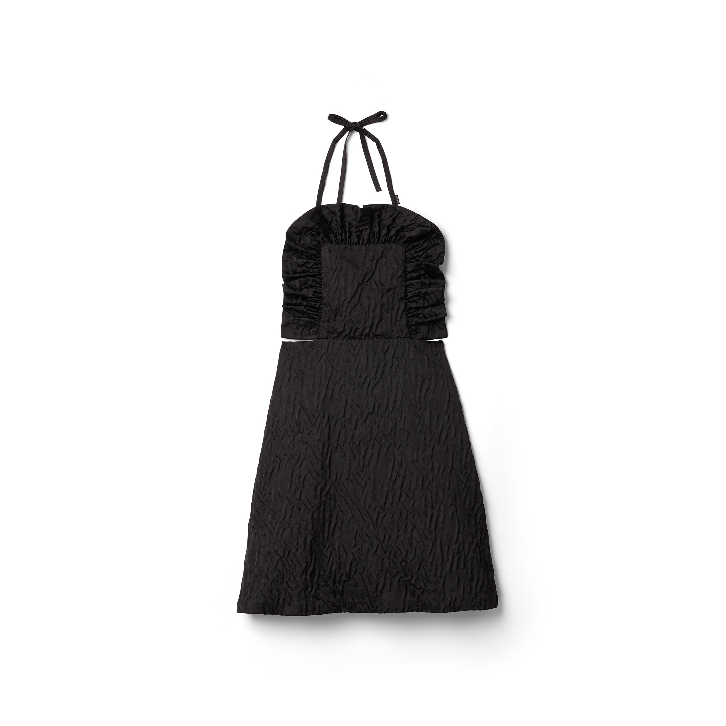 Miu Miu Cloqué Duchesse Dress, Woman, Black, Size 38