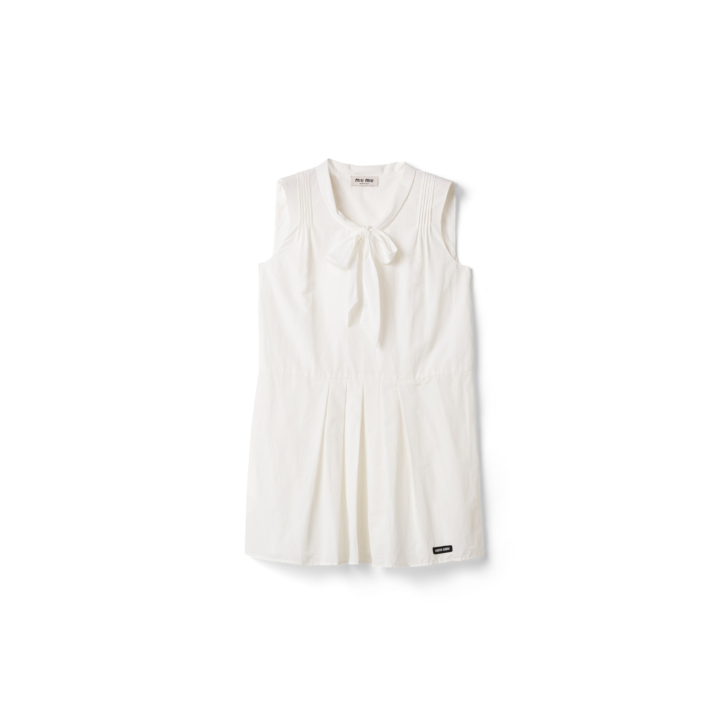 Slubbed Poplin Dress, Woman, White, Size 36