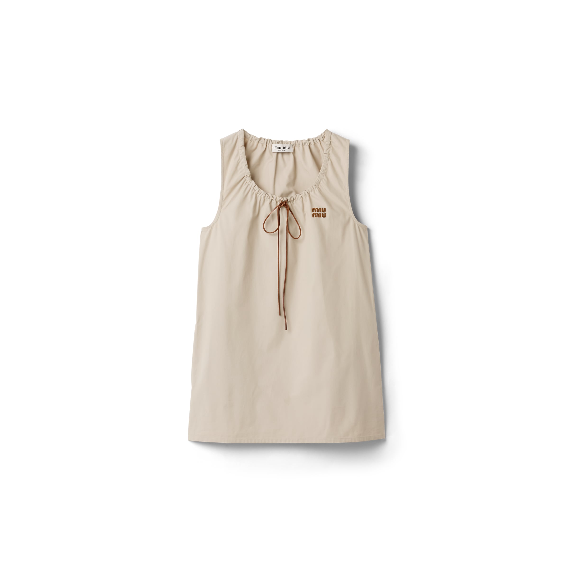 Panama Cotton Dress, Woman, Limestone, Size 38