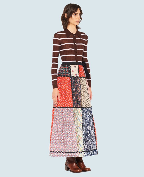 poplin maxi skirt