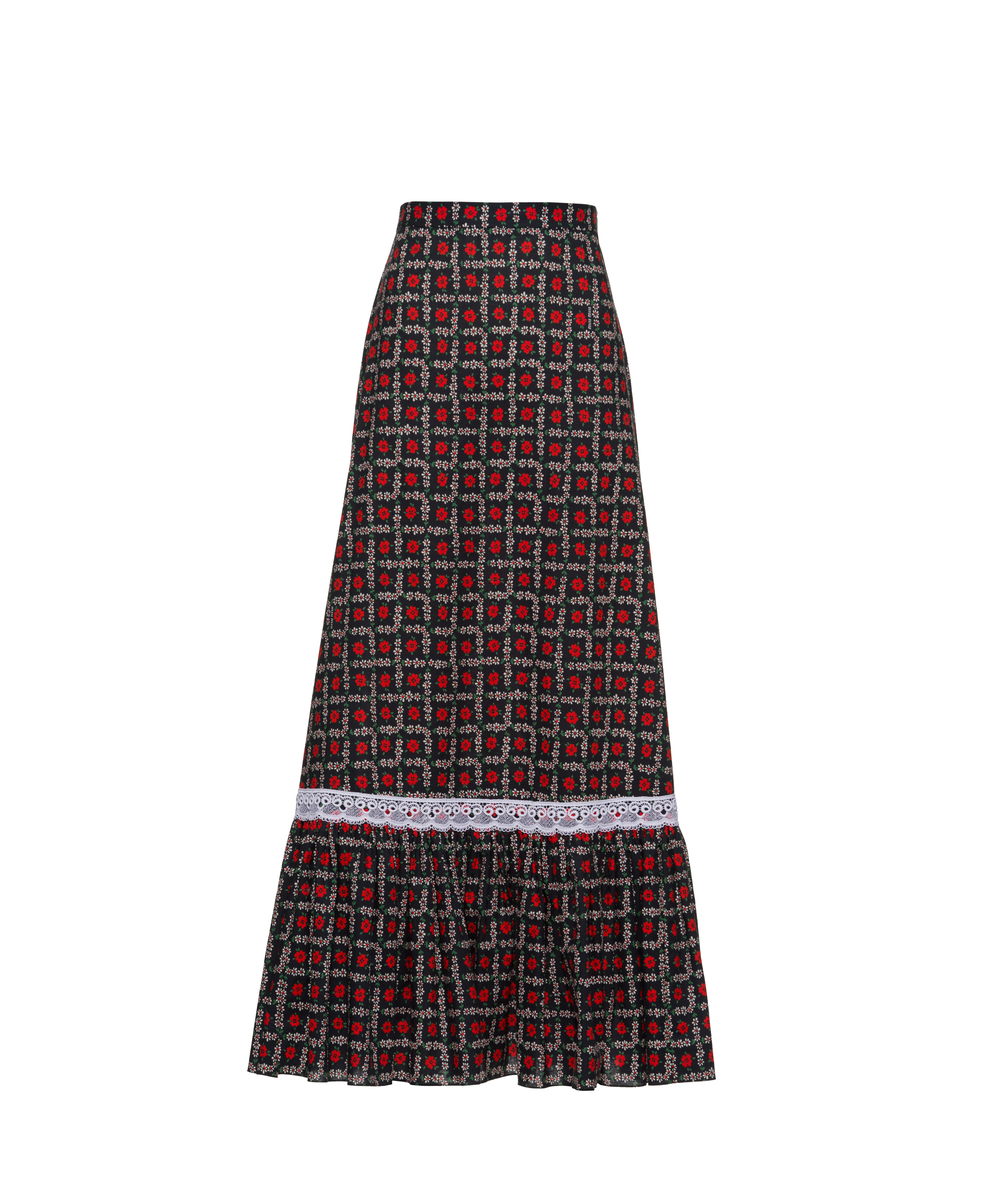 maroon cotton maxi skirt