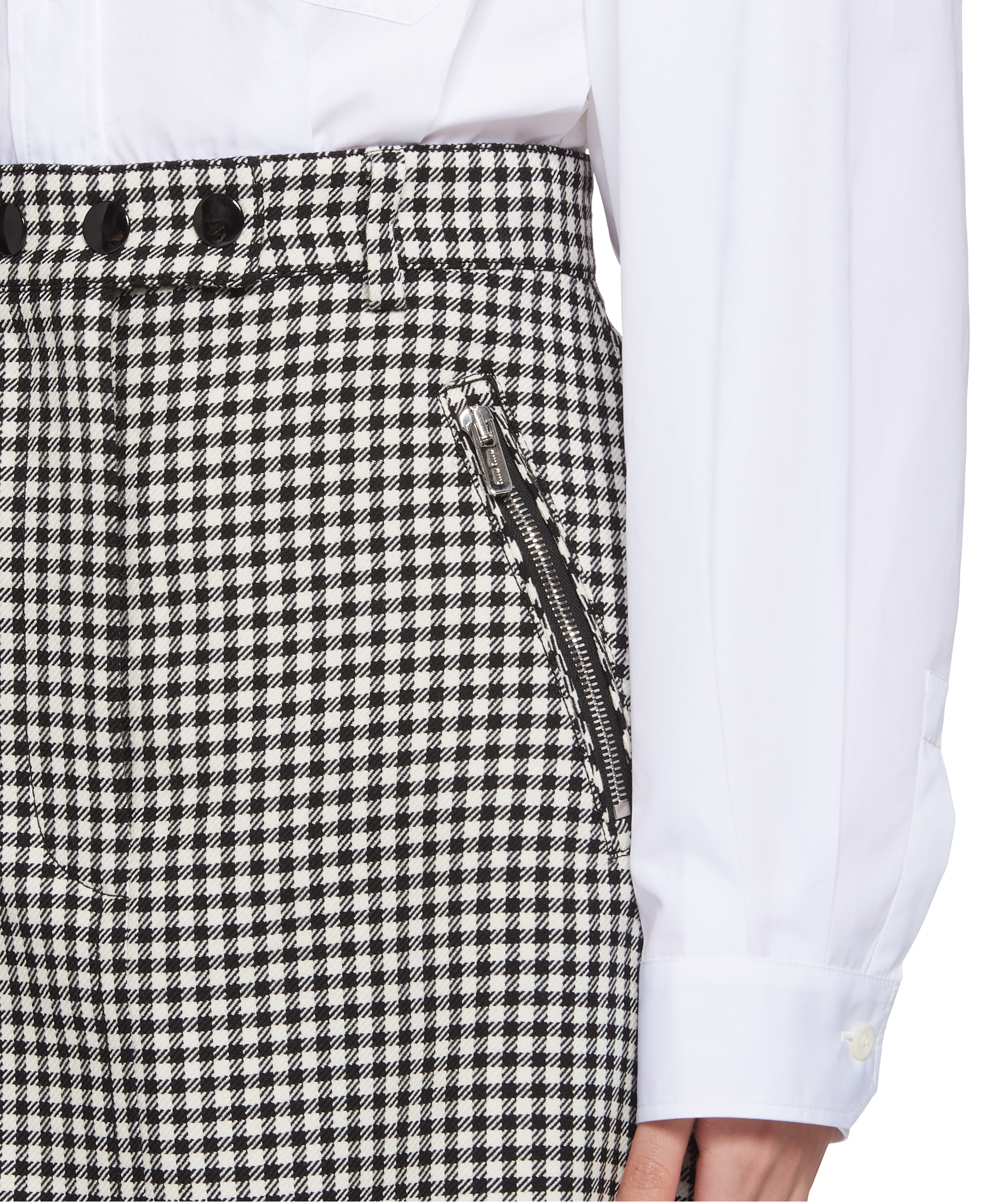 gingham skirt pockets