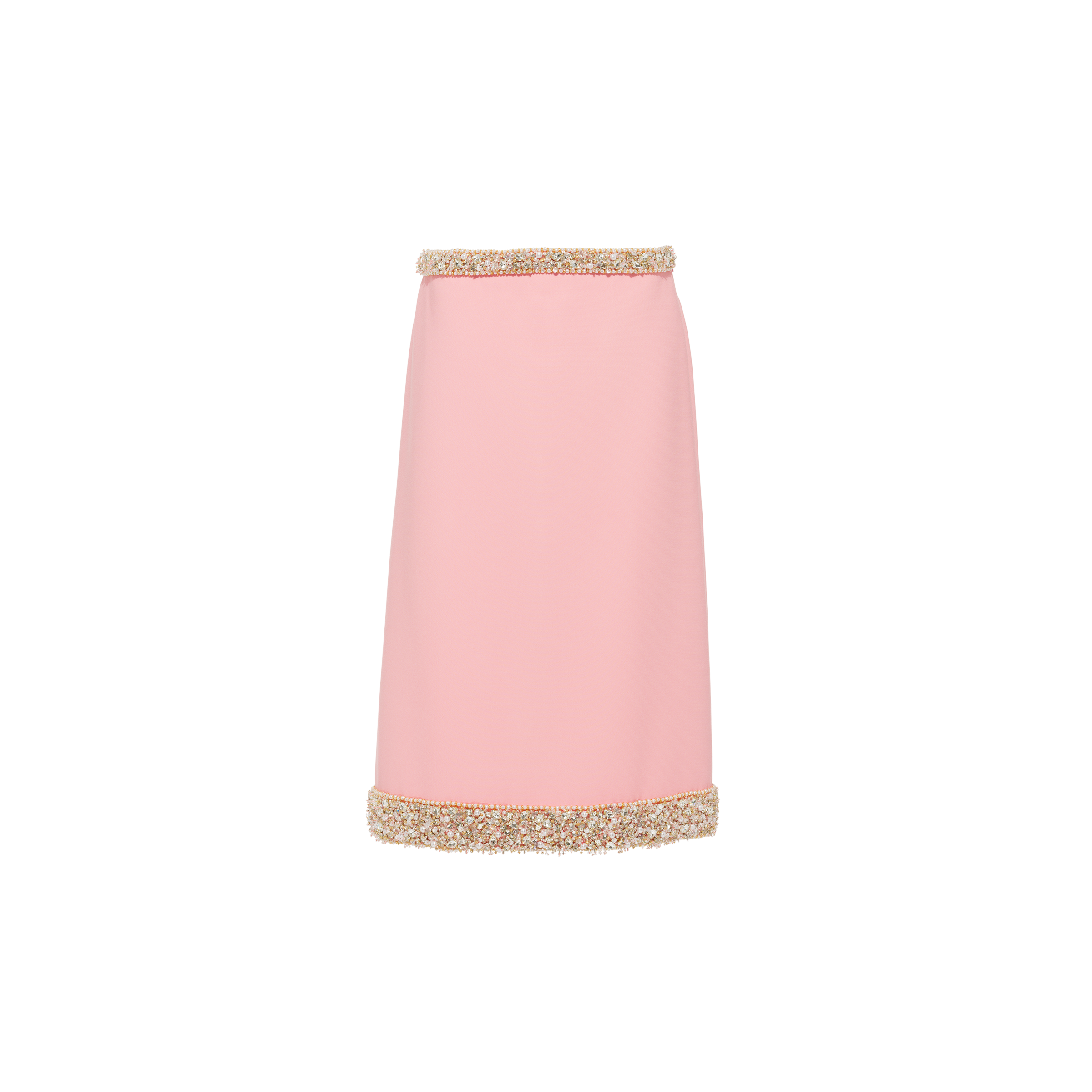 Miu Miu Trim-embellished Cady Midi Skirt In Petal Pink