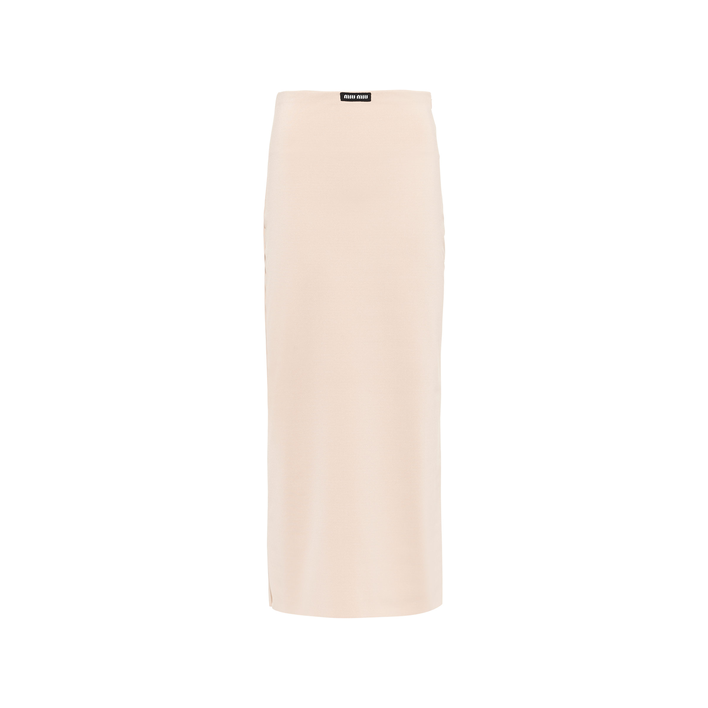 Miu Miu Stretch Jersey Skirt In Cameo