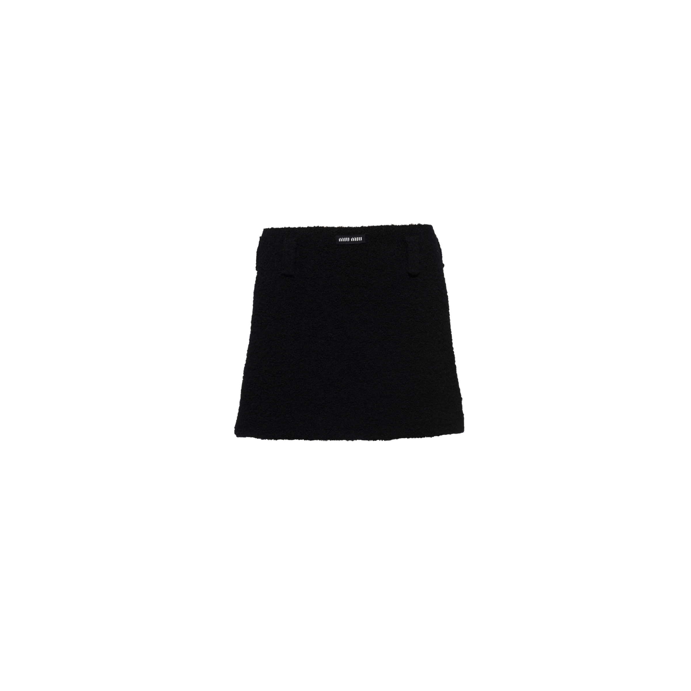 black-boucl-miniskirt-miu-miu
