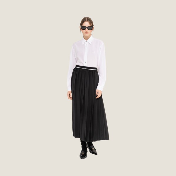 Miumiu 2026 Mini Skirt With Elasticated Waist White Cotton