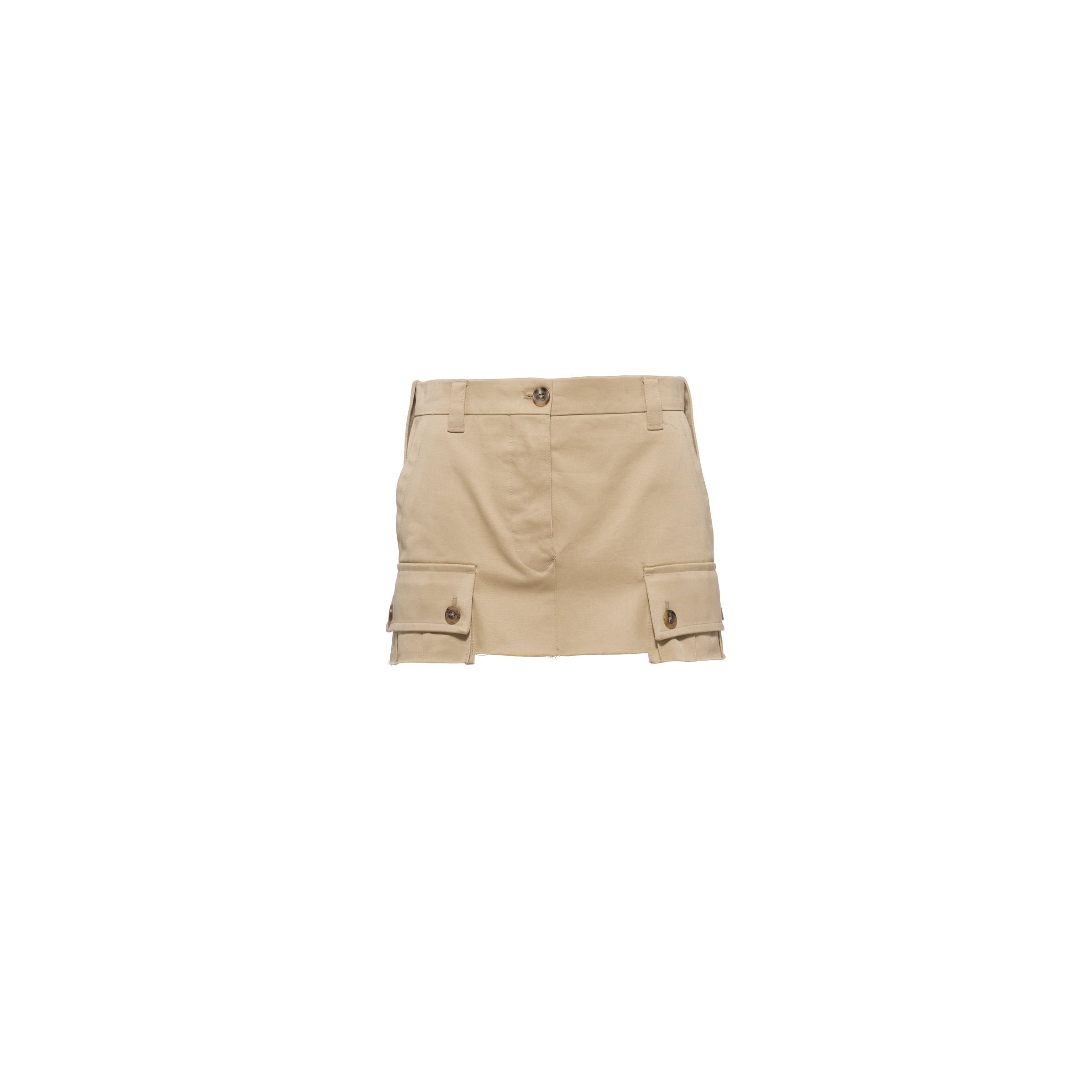 Miu Miu Chino Raw-cut Hem Mini Skirt In Cord