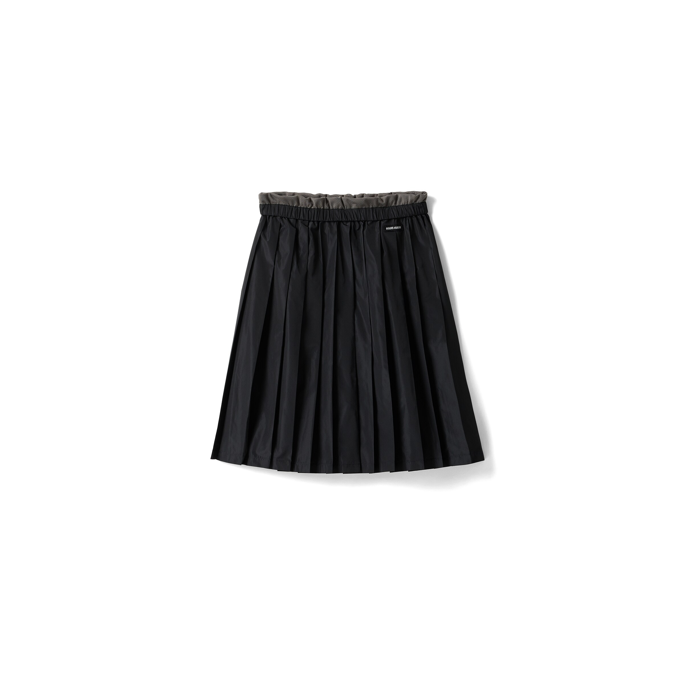 Miu Miu Jupe En Soie Technique, Femme, Noir, Taille 38