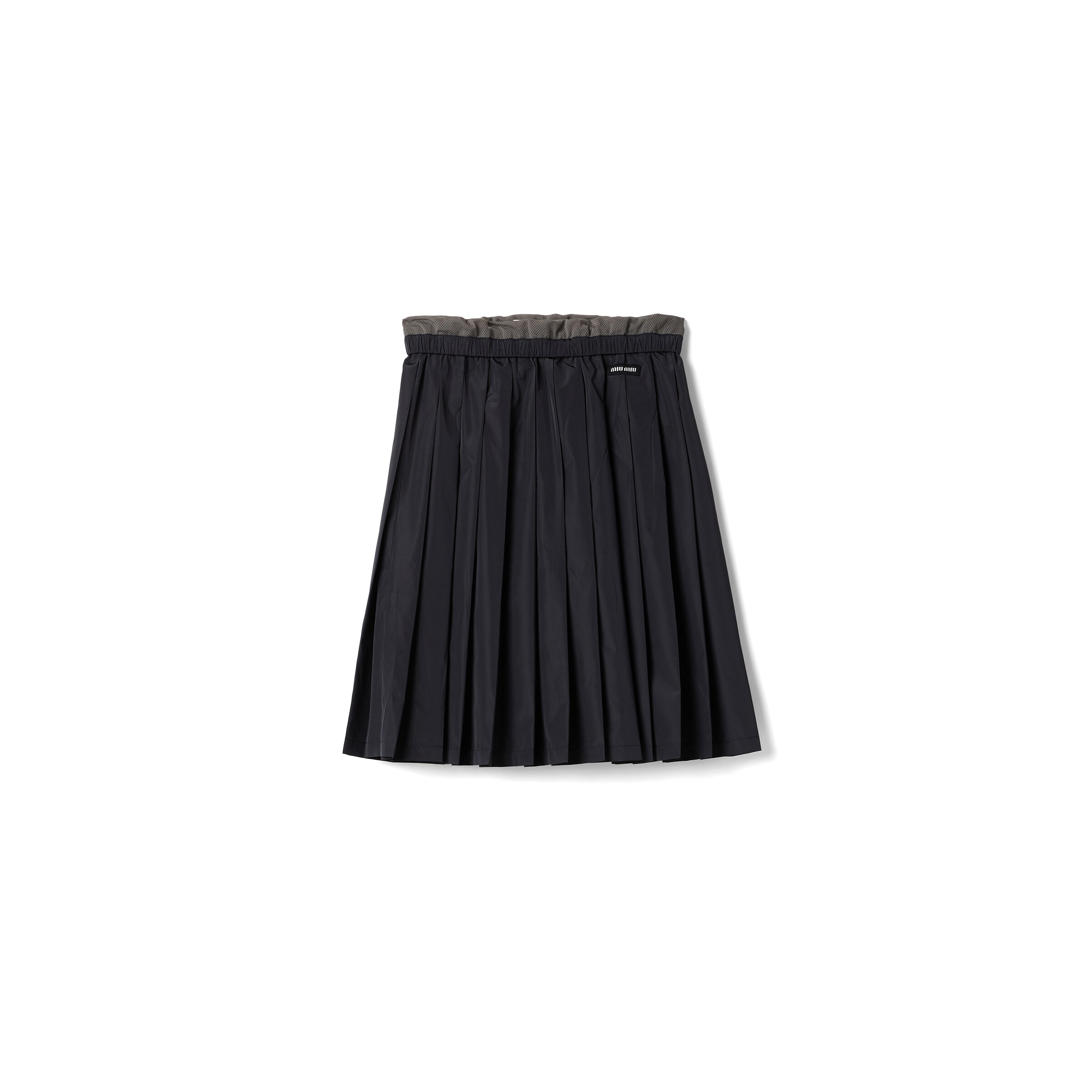 Miu Miu Jupe En Soie Technique, Femme, Bleu, Taille 40